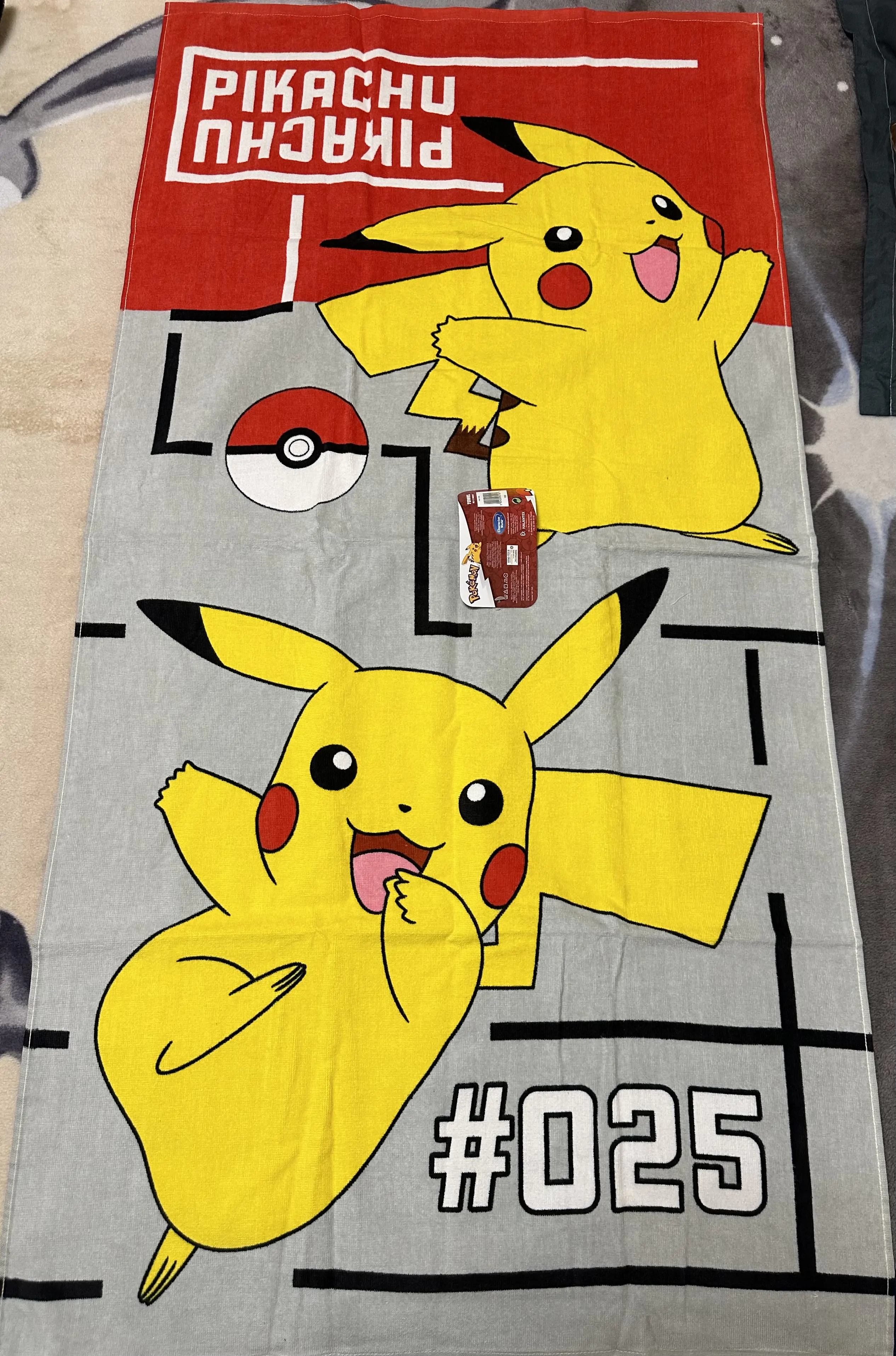 Ręcznik plażowy bawełniany Pokemon Pikachu zdjęcie produktu