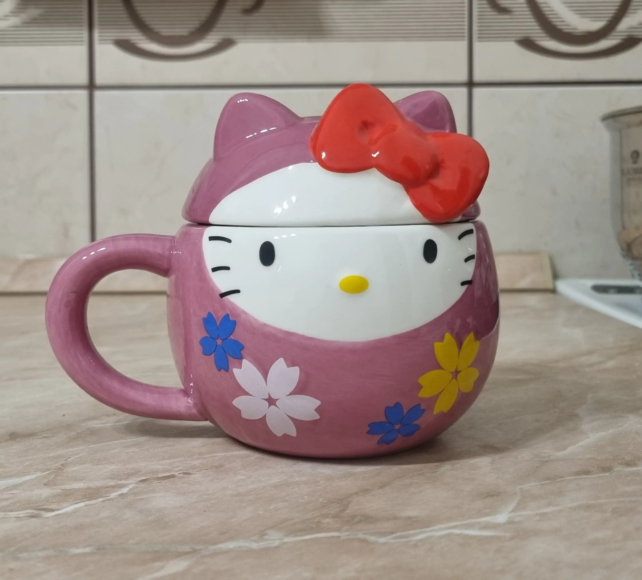 Sanrio 3D Mug Hello Kitty Kitty Daruma - Kubek 3D zdjęcie produktu