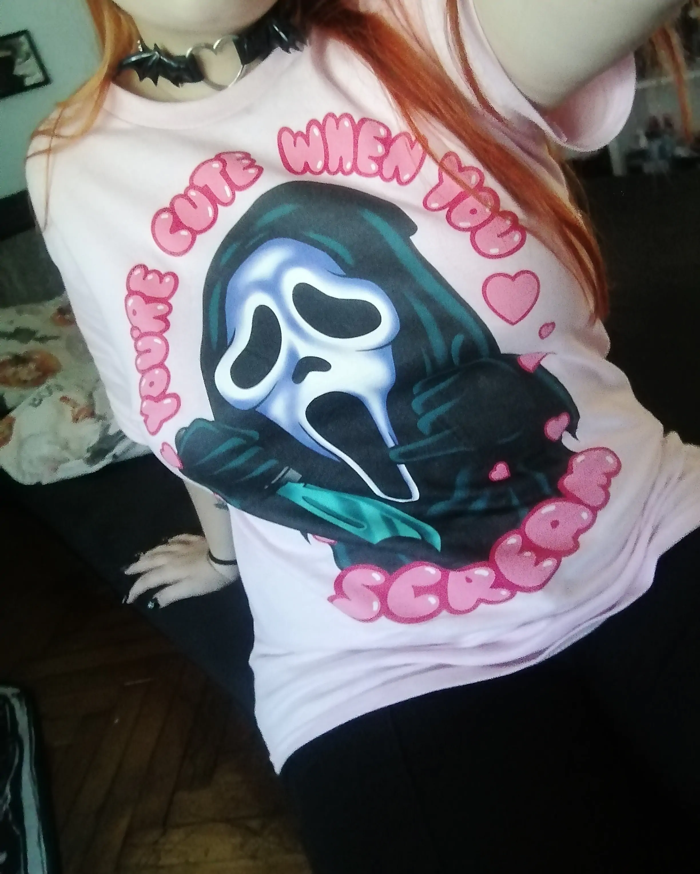 T-Shirt Krzyk Ghost Face Jesteś Słodki, Kiedy Krzyczysz zdjęcie produktu