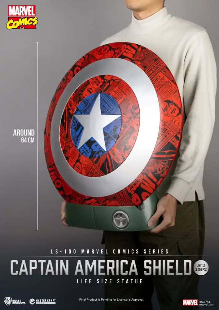 Marvel Comics PVC Tarcza Kapitana Ameryki Statua Life Size 64 cm zdjęcie produktu