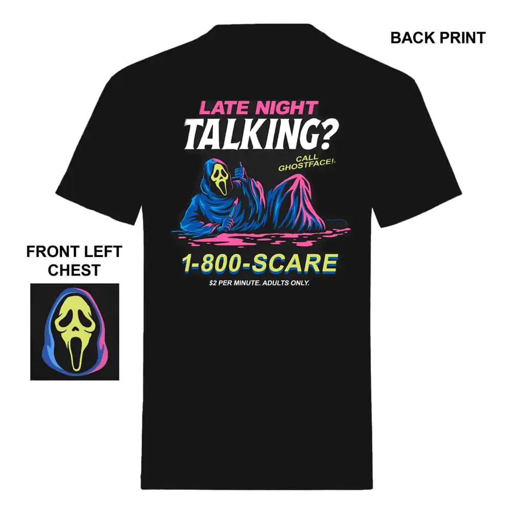 Scream T-Shirt Ghost Face Late Night Talking zdjęcie produktu