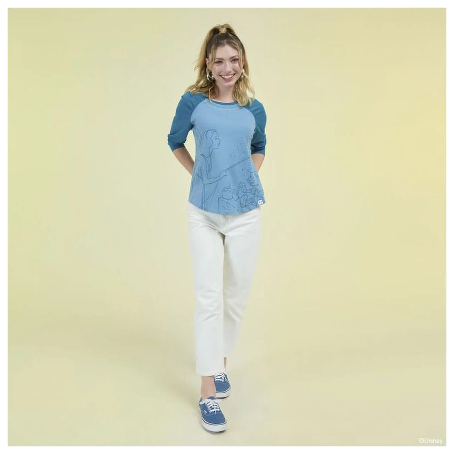 Pinocchio by Loungefly Tee Koszulka Unisex Blue Fairy Shirred Raglan zdjęcie produktu