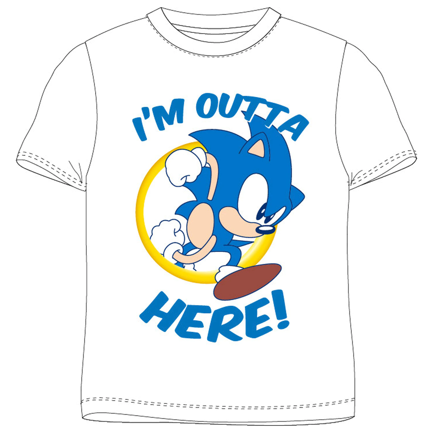 T-shirt Sonic Here z krótkim rękawem, góra zdjęcie produktu