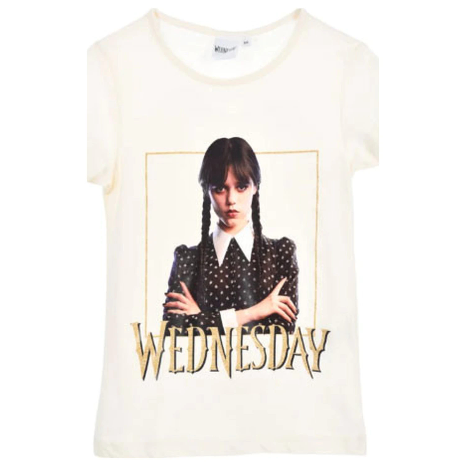 Wednesday Gloomy White Dziecięca Koszulka z Krótkim Rękawem, Top zdjęcie produktu
