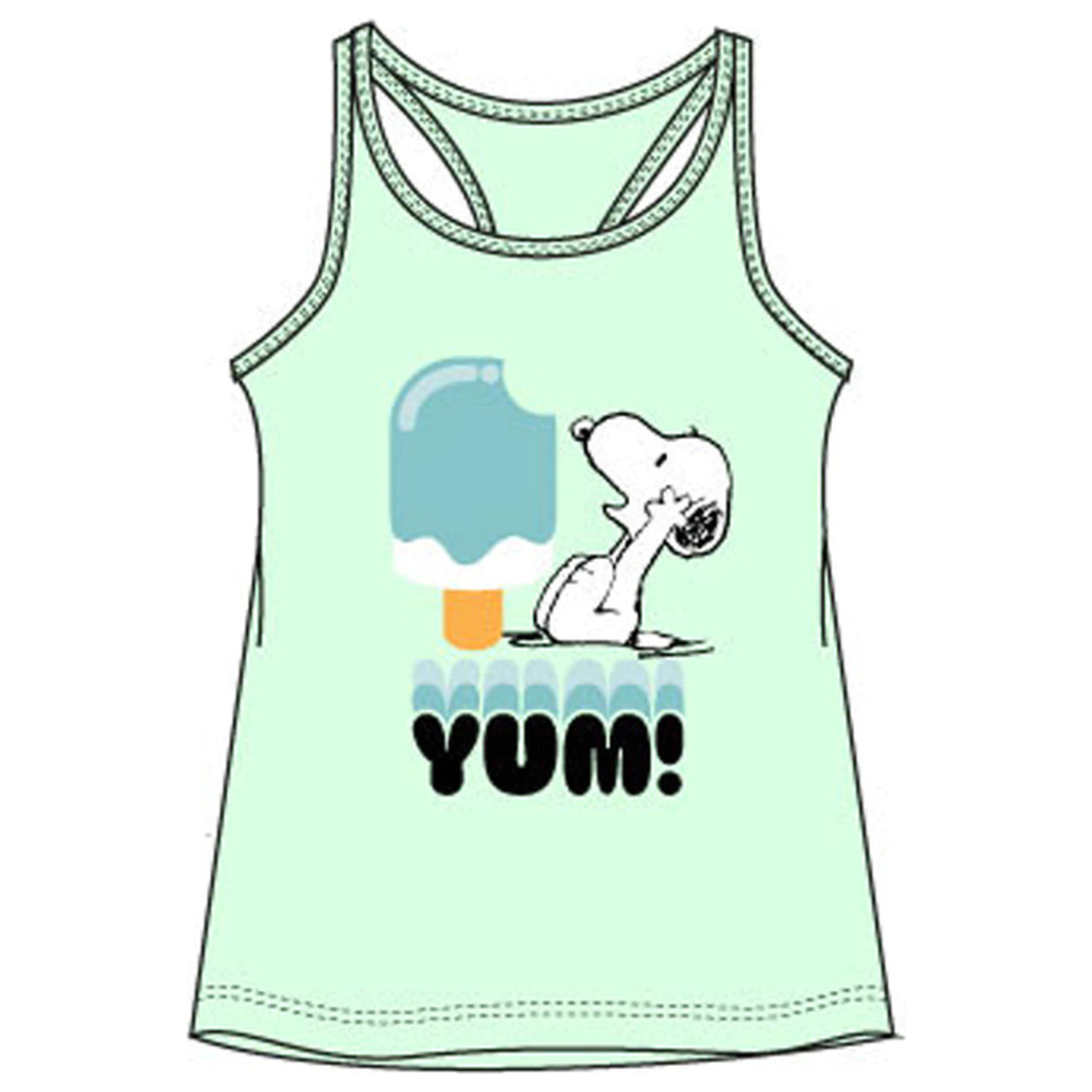 Snoopy Yum Green Koszulka Dziecięca Top zdjęcie produktu