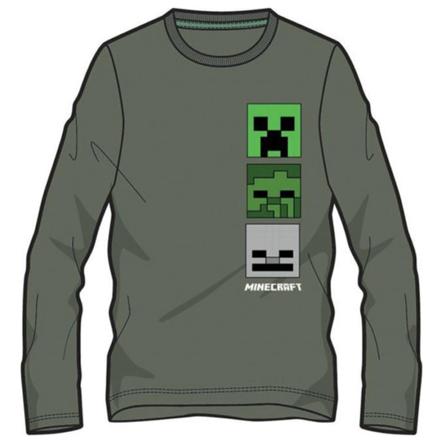 Minecraft Blocky Dziecięcy T-Shirt z Długim Rękawem, Top zdjęcie produktu