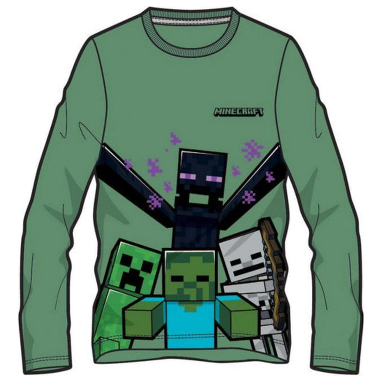 Minecraft Moby Dziecięcy T-Shirt z Długim Rękawem, Bluzka zdjęcie produktu