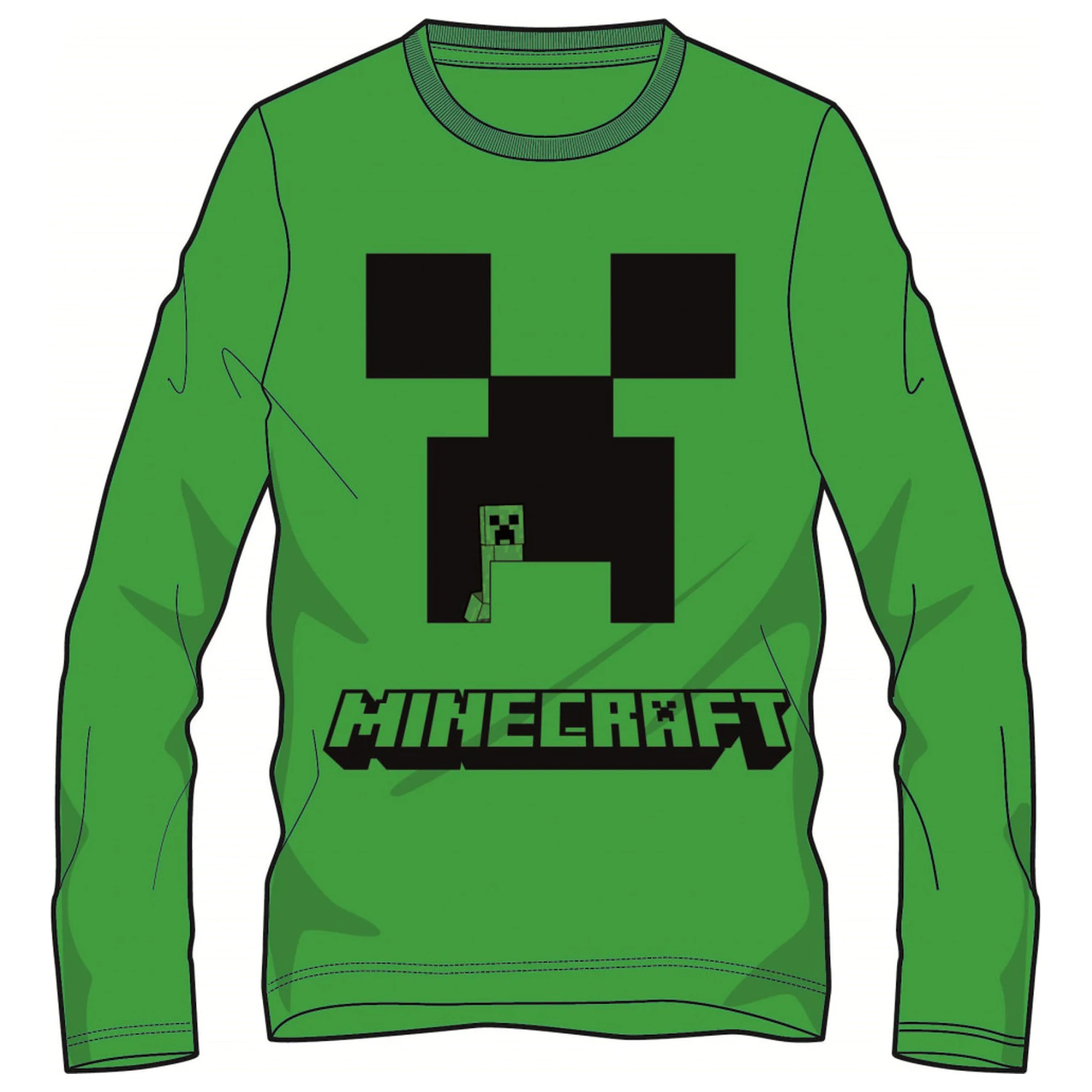 Minecraft Creeper Green koszulka dla dzieci z długim rękawem, Top zdjęcie produktu