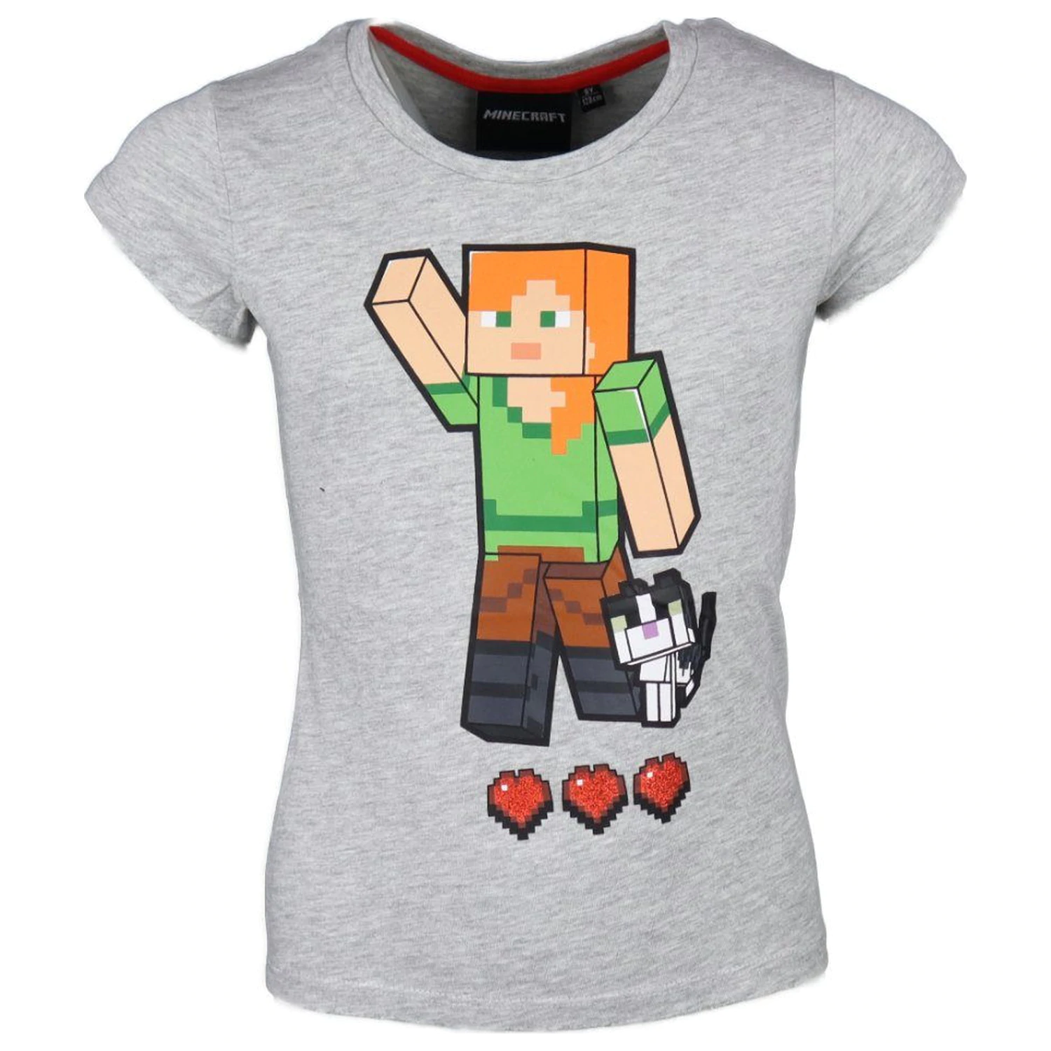 Minecraft szary T-shirt z krótkim rękawem dla dzieci, Top zdjęcie produktu