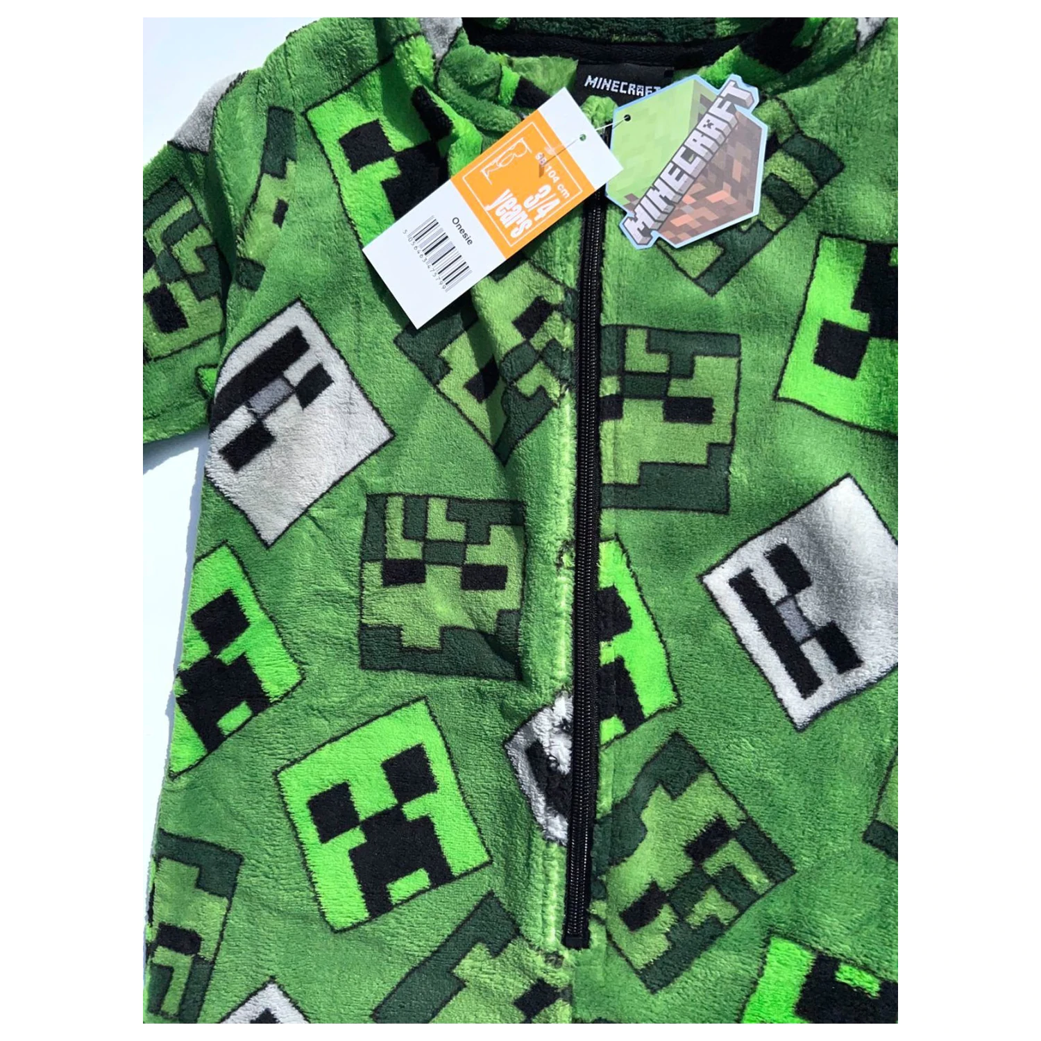 Minecraft Emerald Kids' Długie Pajamy, All-in-One zdjęcie produktu