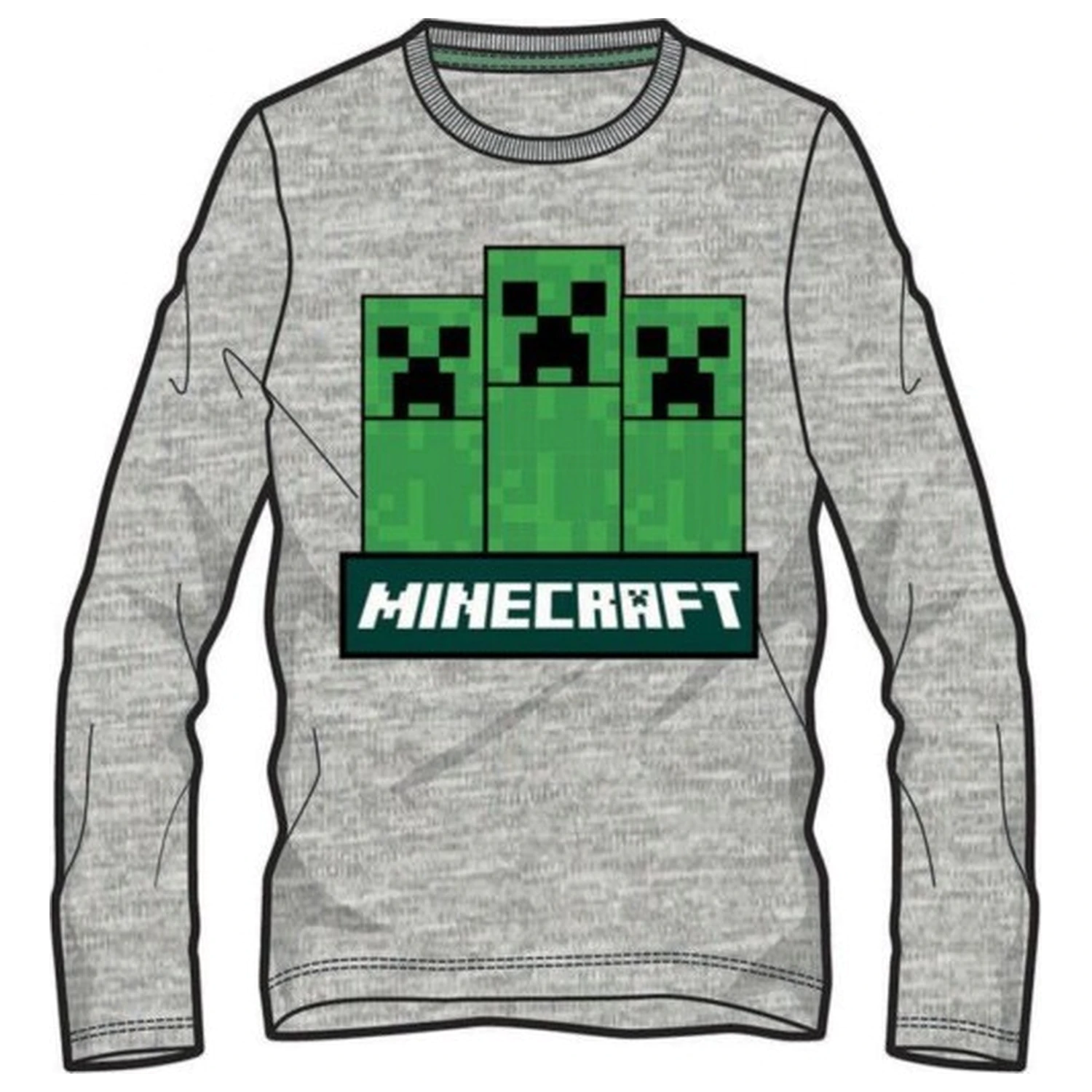 Minecraft Trio dziecięcy T-shirt z długim rękawem, top wiekowy zdjęcie produktu