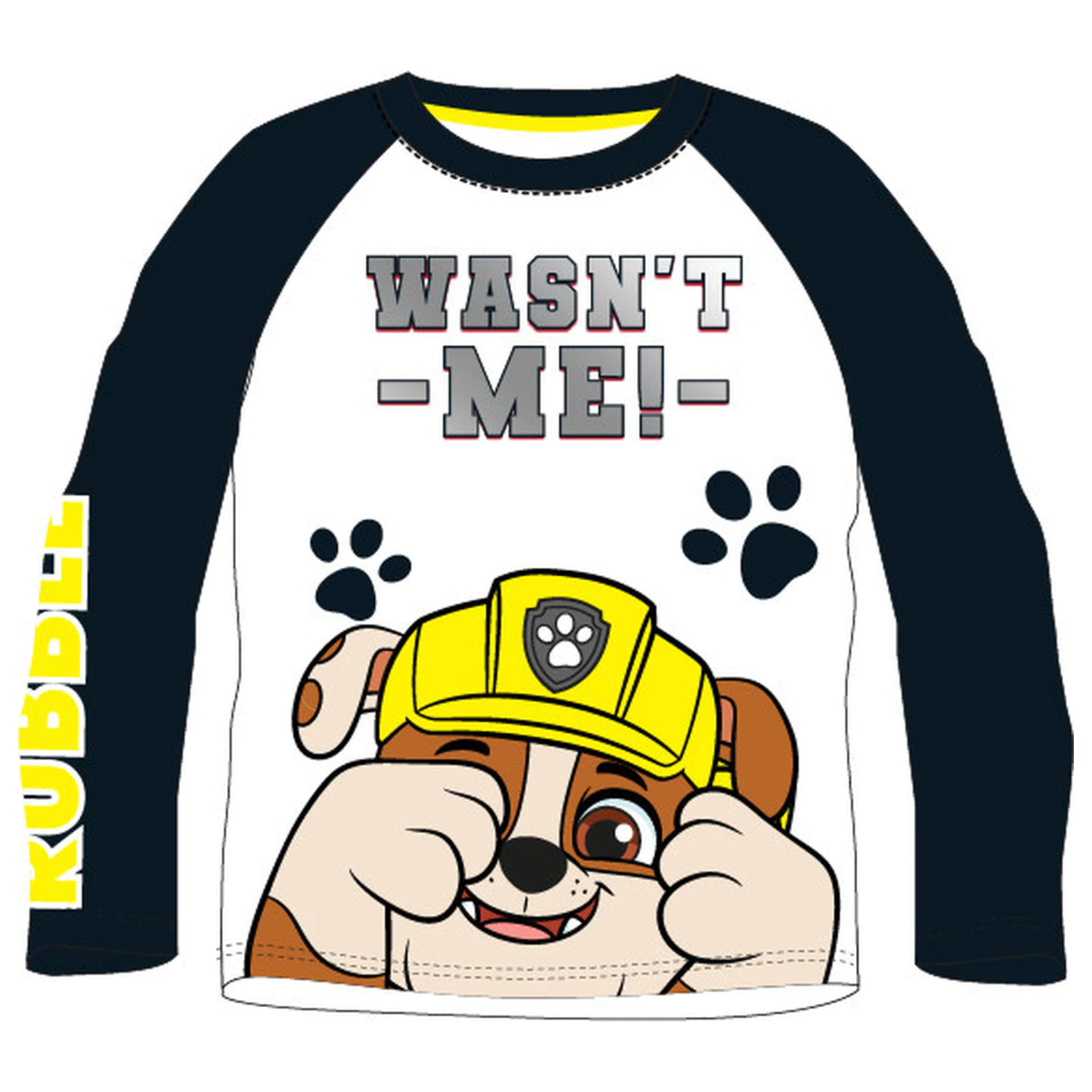 PAW Patrol czarny T-shirt z długim rękawem dla dzieci, top zdjęcie produktu