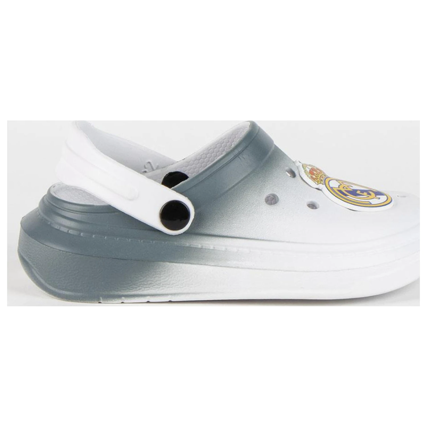 Real Madrid Herb Białe kapcie dziecięce, drewniaki zdjęcie produktu