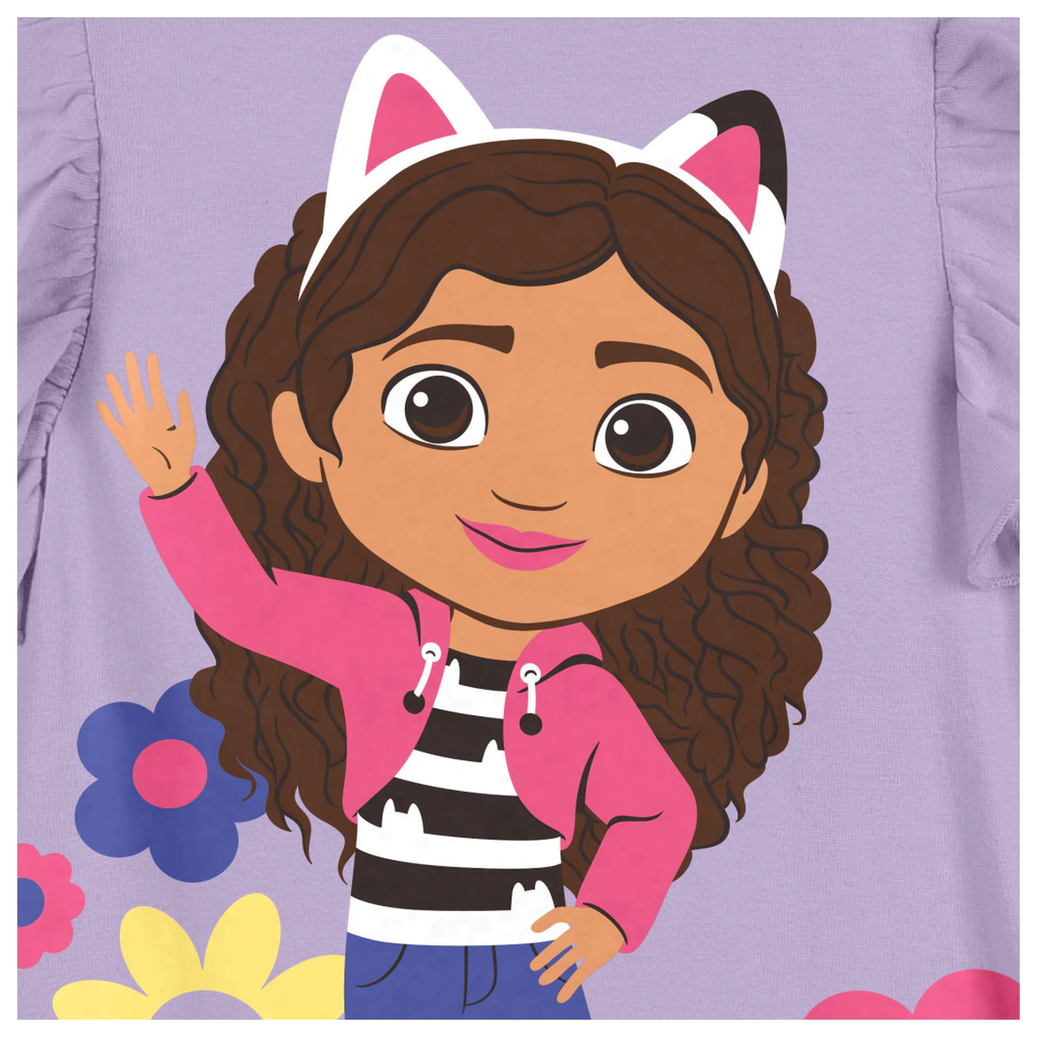 Gabi's Dollhouse Flowers Fioletowy Krótki Rękaw T-shirt Dziecięcy, Top zdjęcie produktu