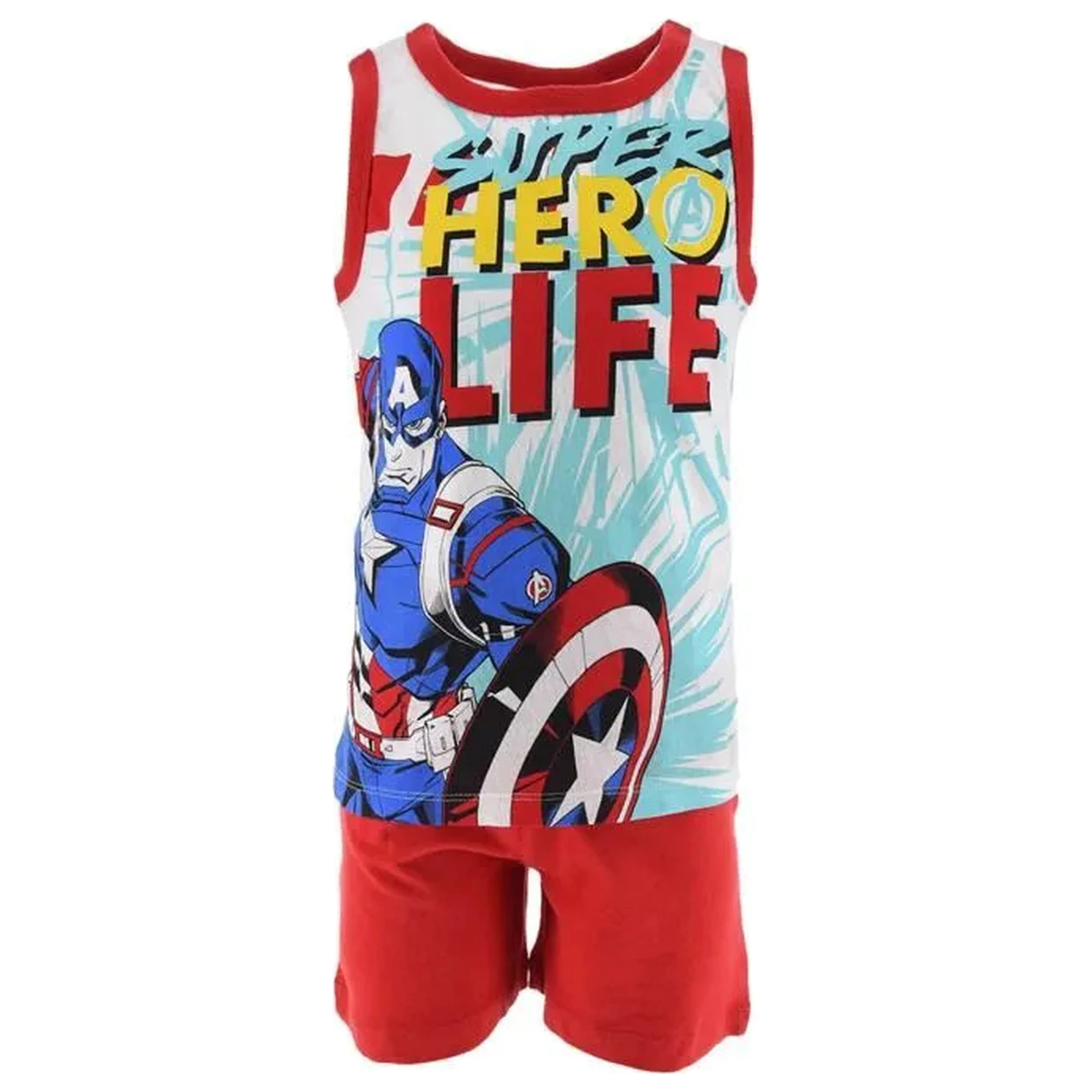Avengers Hero Life Czerwone krótkie piżamy dziecięce zdjęcie produktu