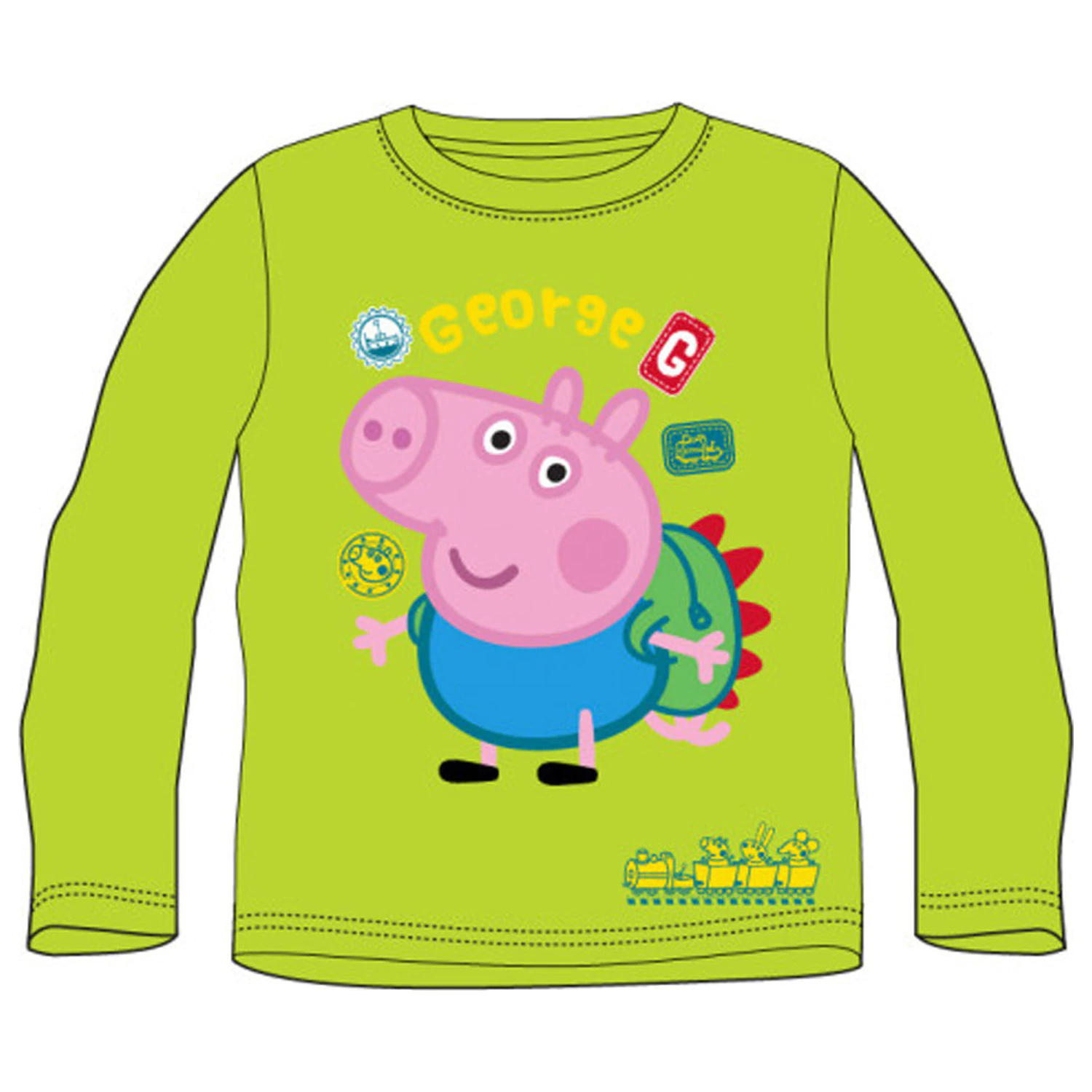 Peppa Pig George Travel Kids Long Sleeve T-Shirt Top zdjęcie produktu