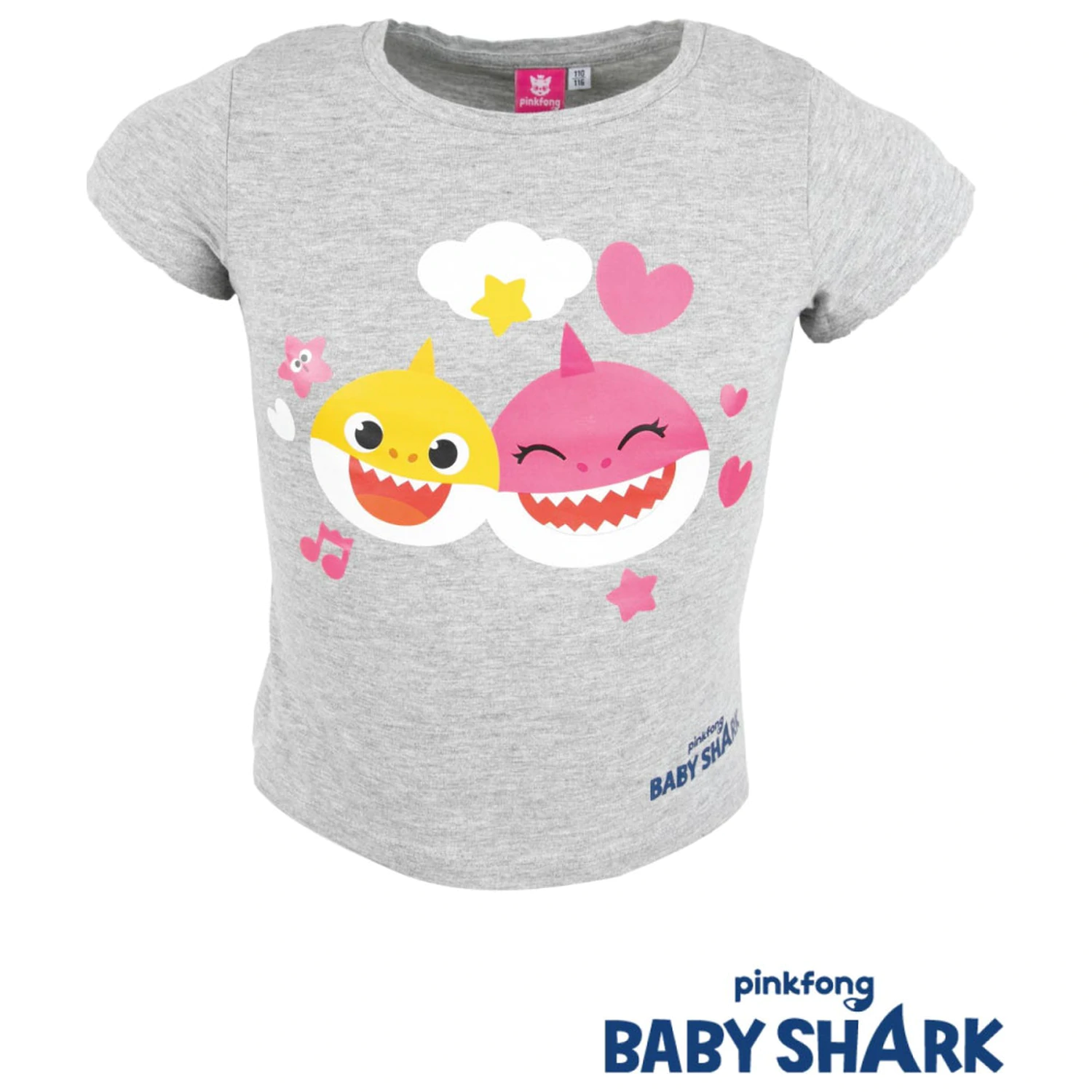 Baby Shark Fun Grey Kids T-Shirt z krótkim rękawem, Top zdjęcie produktu