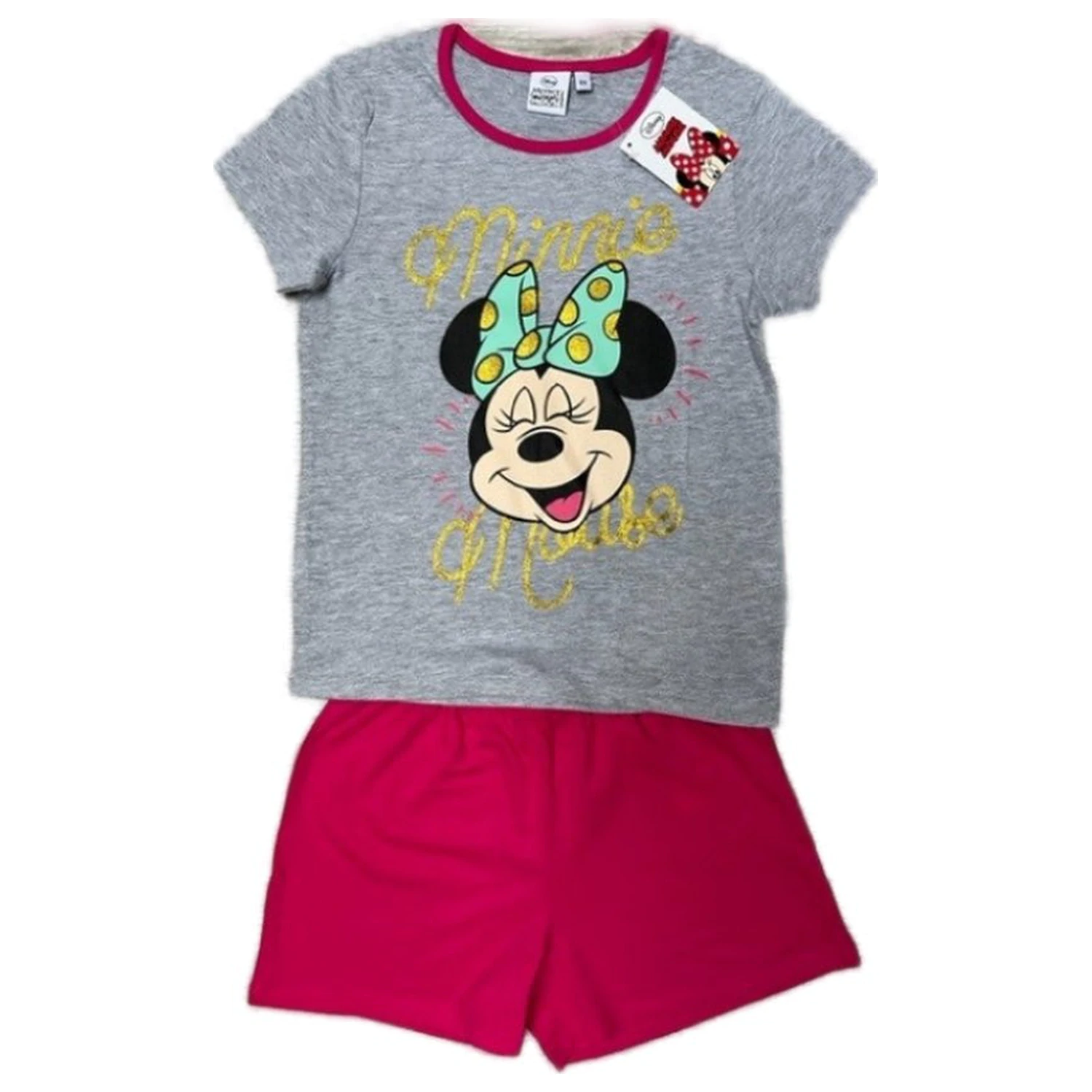 Disney Minnie Laugh Grey dziecięca krótka piżama zdjęcie produktu