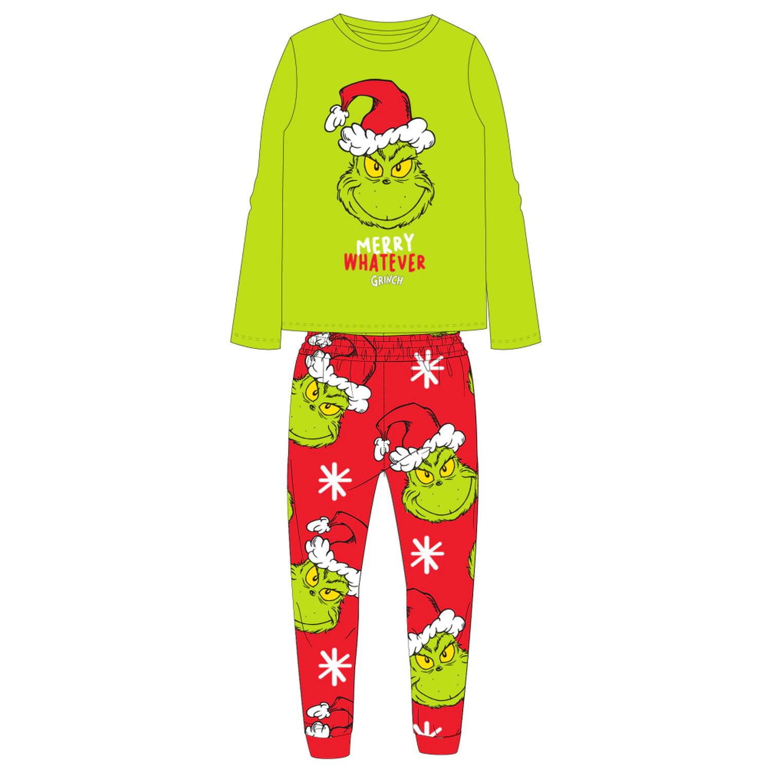 The Grinch Merry Whatever Długie Piżamy dla Dzieci zdjęcie produktu