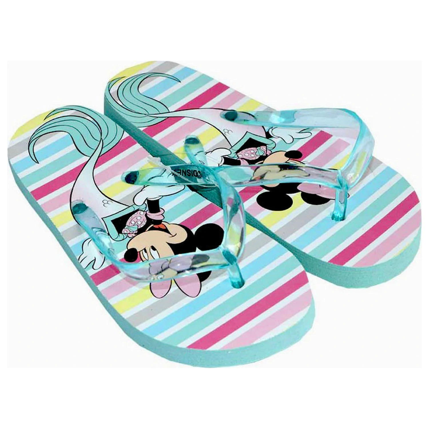 Disney Minnie Mermaid Blue dziecięce klapki, japonki zdjęcie produktu
