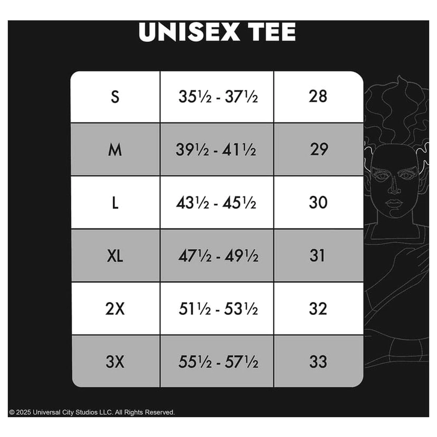 Koszulka Universal Monsters by Loungefly Tee T-Shirt Unisex Bride of Frankenstein zdjęcie produktu