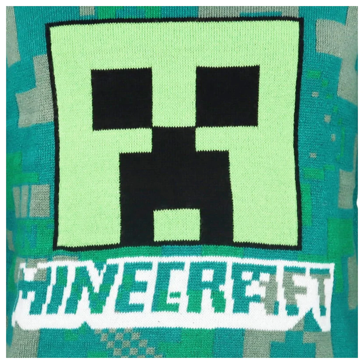 Minecraft zielony dziergany sweter dla dzieci zdjęcie produktu