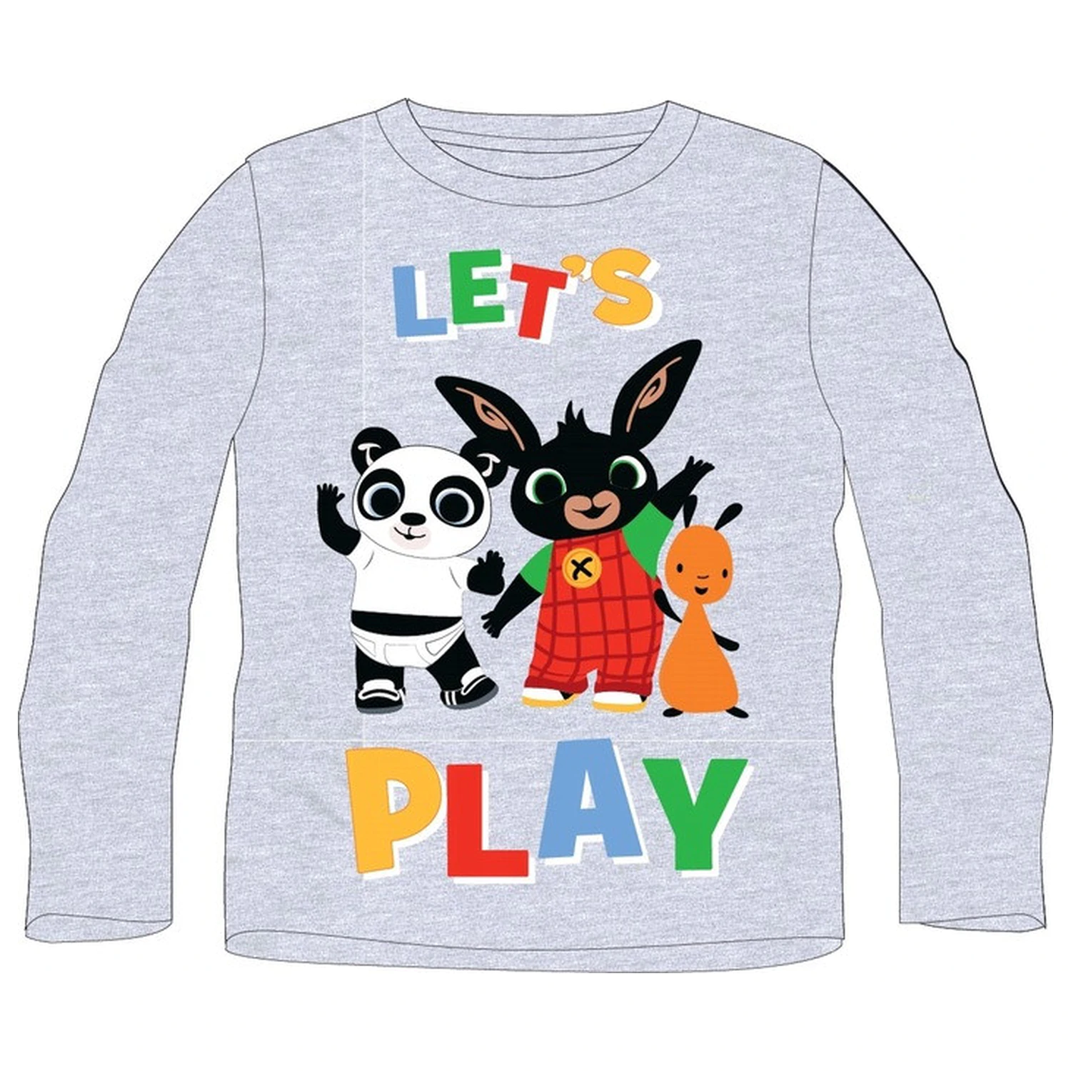 Bing Play Szary T-shirt dziecięcy z długim rękawem zdjęcie produktu
