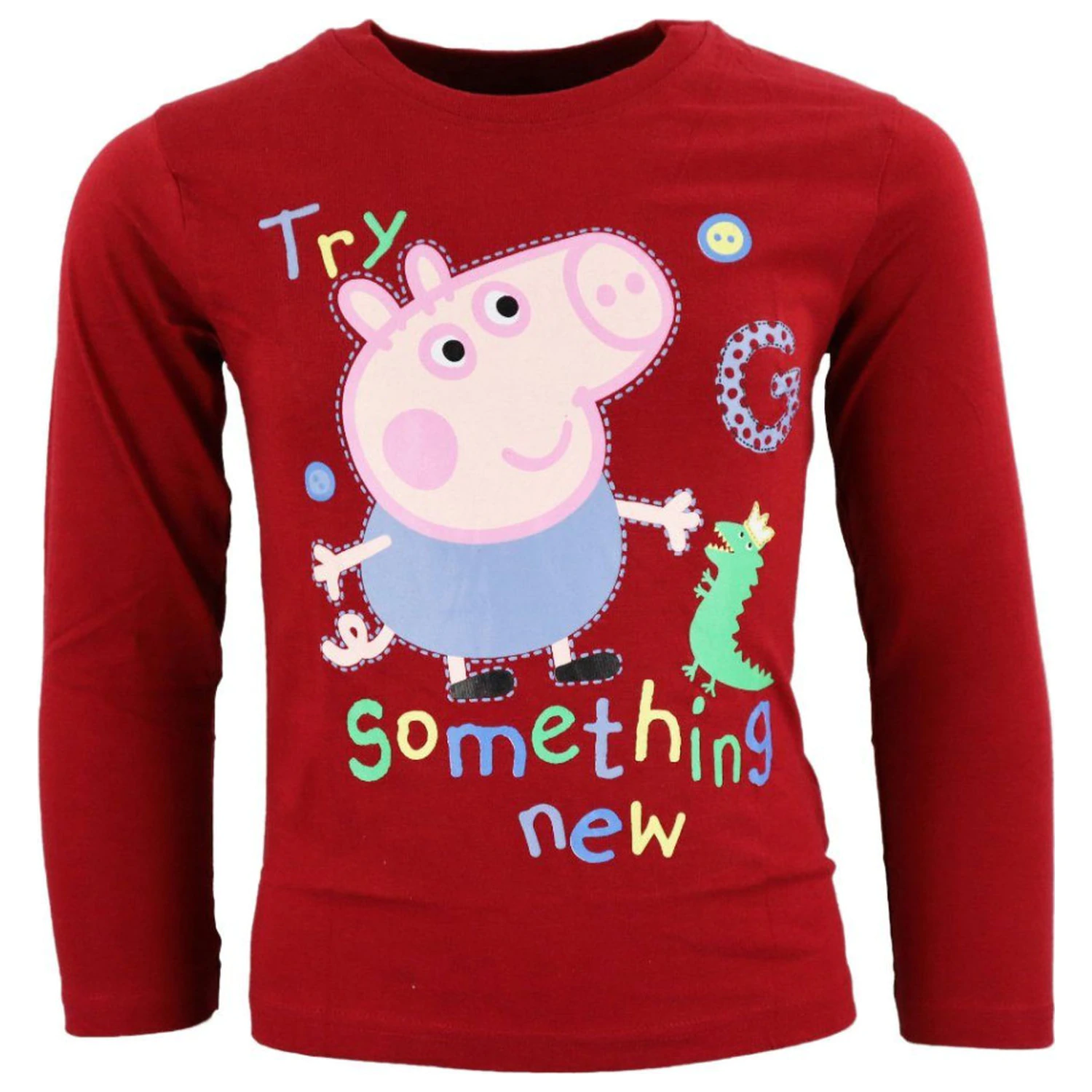Peppa Pig Something New Czerwona Koszulka Dziecięca Z Długim Rękawem zdjęcie produktu