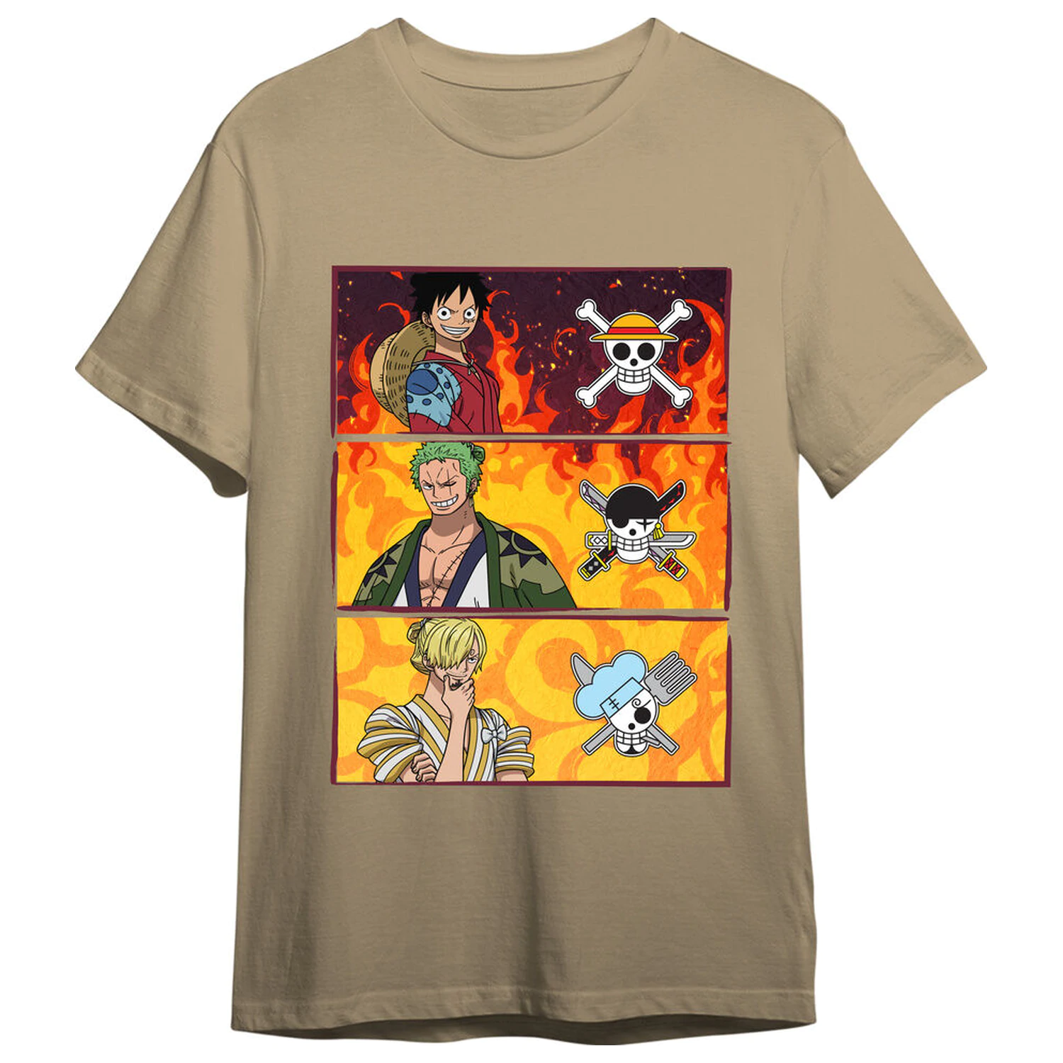 One Piece Monkey D. Luffy, Roronoa Zoro & Sanji koszulka dla dorosłych zdjęcie produktu