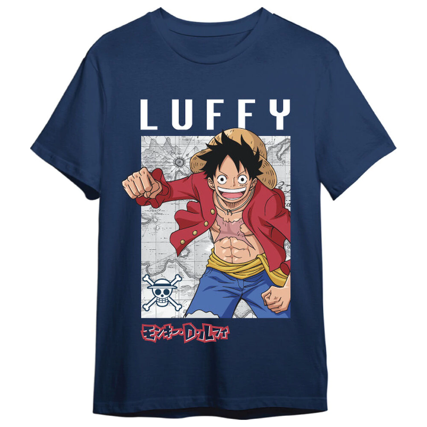 One Piece Monkey D. Luffy Mapa dorosła koszulka zdjęcie produktu