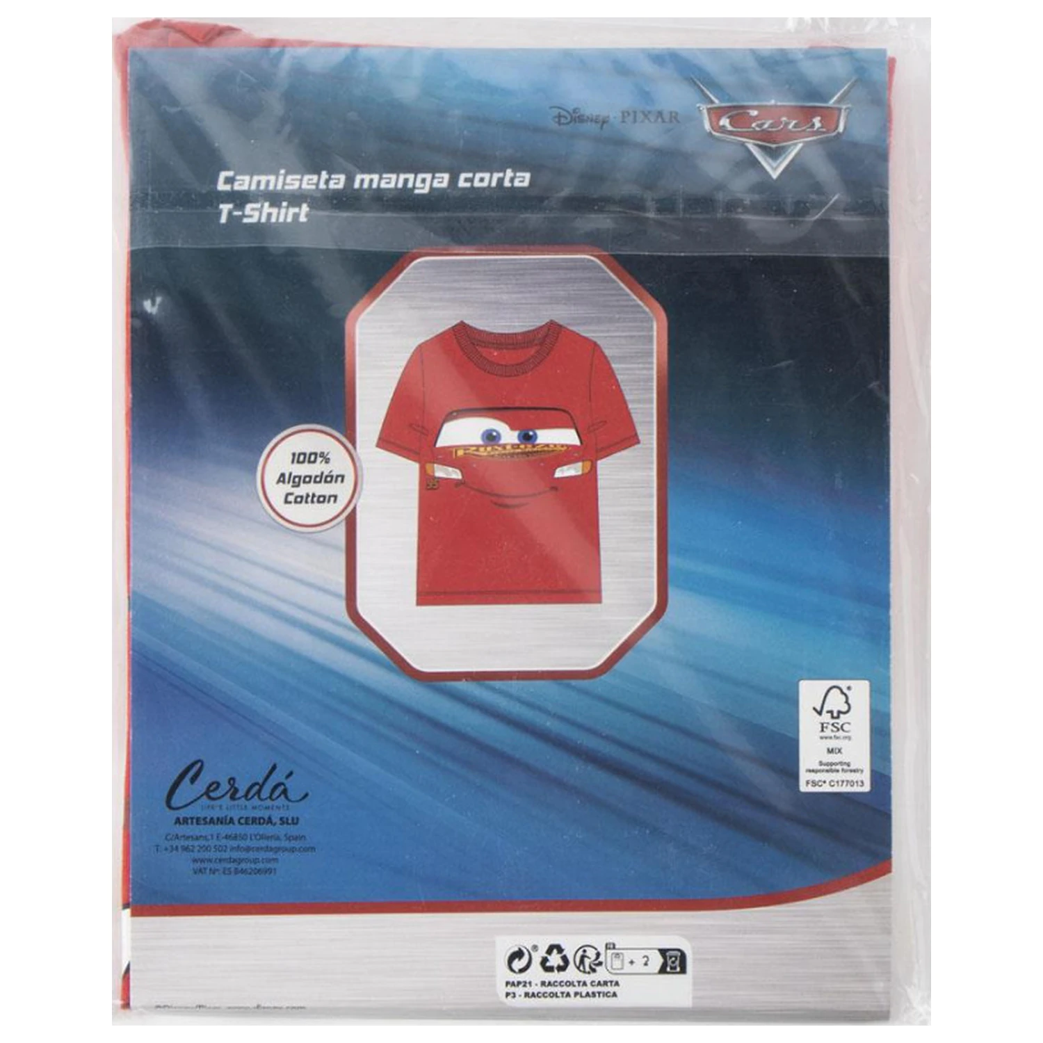 Disney Cars Red dziecięca koszulka z krótkim rękawem, top zdjęcie produktu