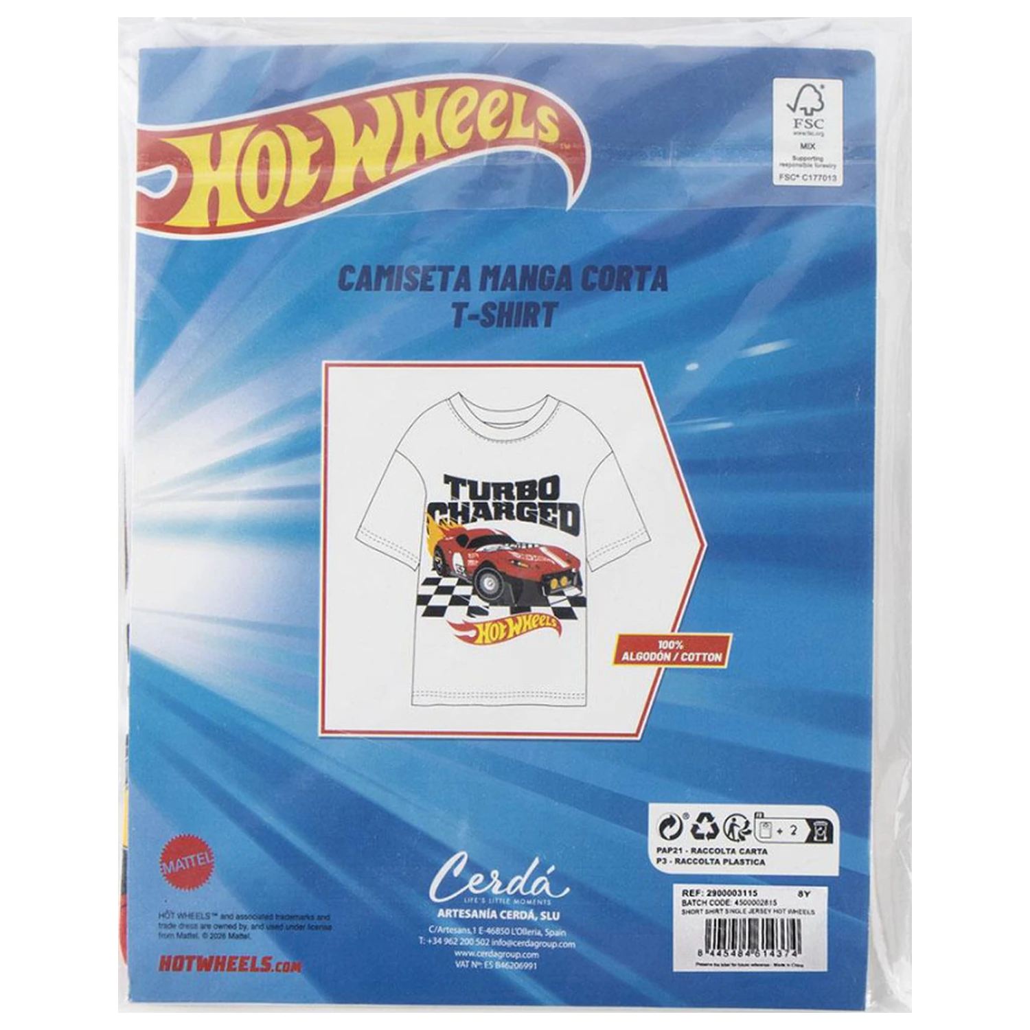 Hot Wheels Turbo Kids' Koszulka z Krótkim Rękawem, Top zdjęcie produktu