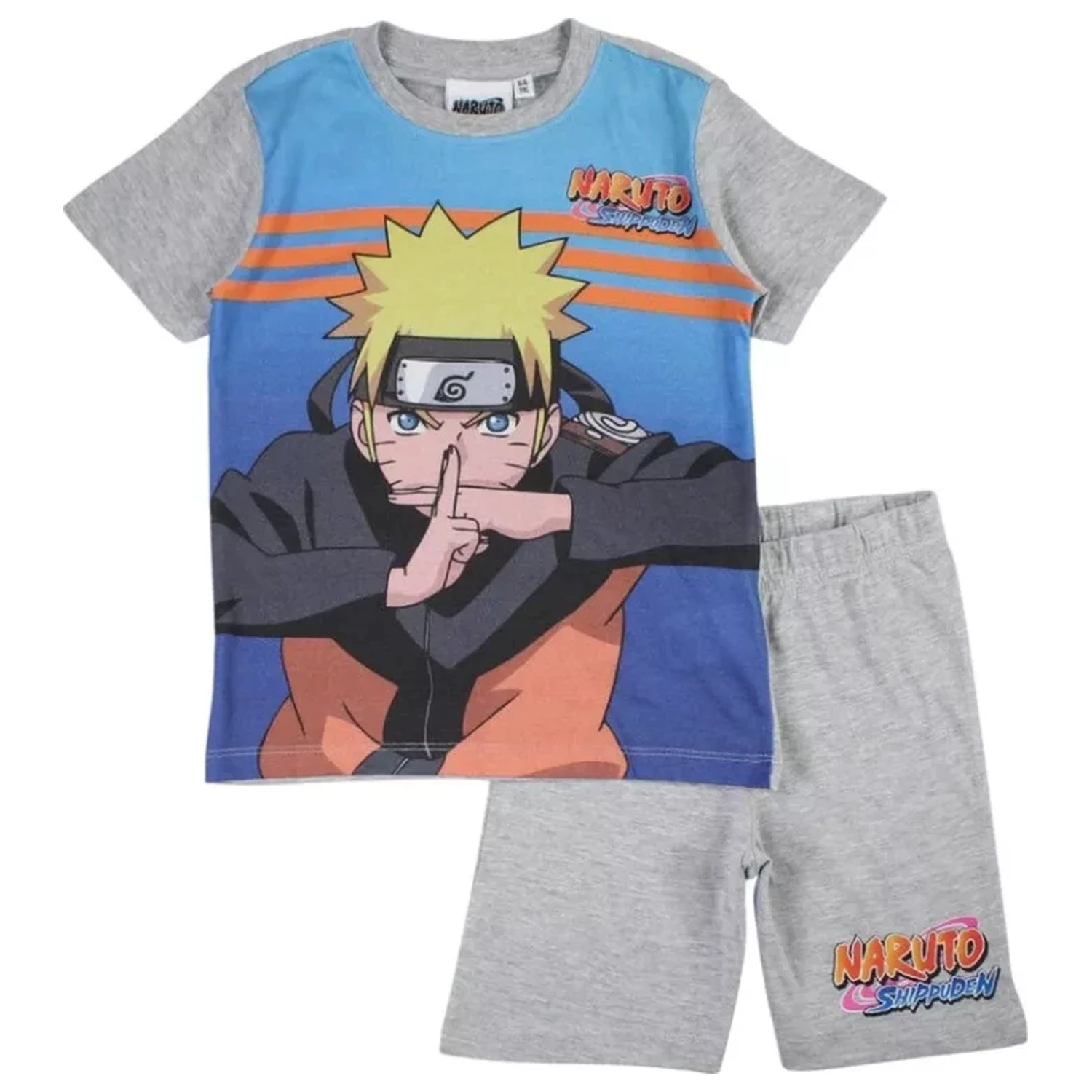 Naruto Shadow Clone Grey Dziecięca krótka piżama zdjęcie produktu