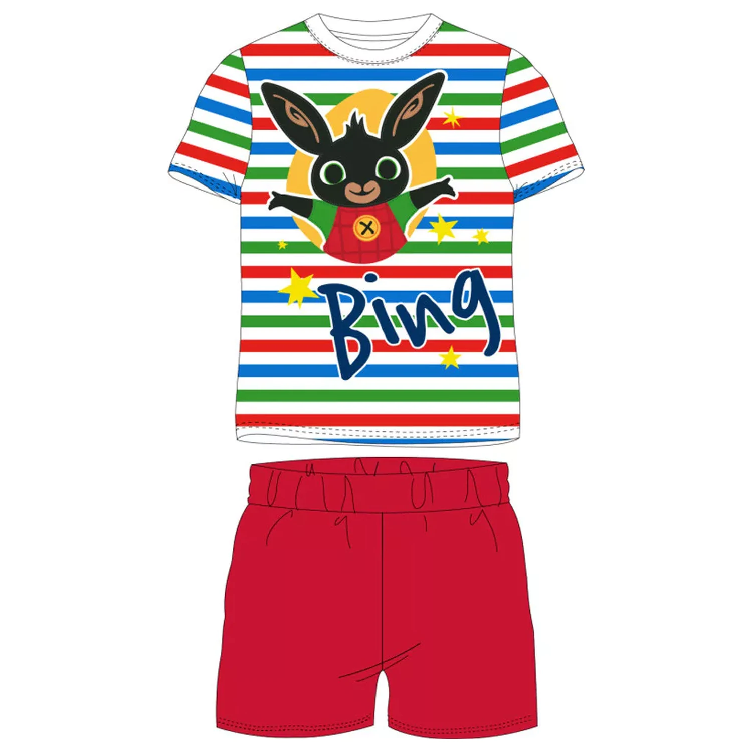 Bing Striped dziecięca krótka piżama zdjęcie produktu