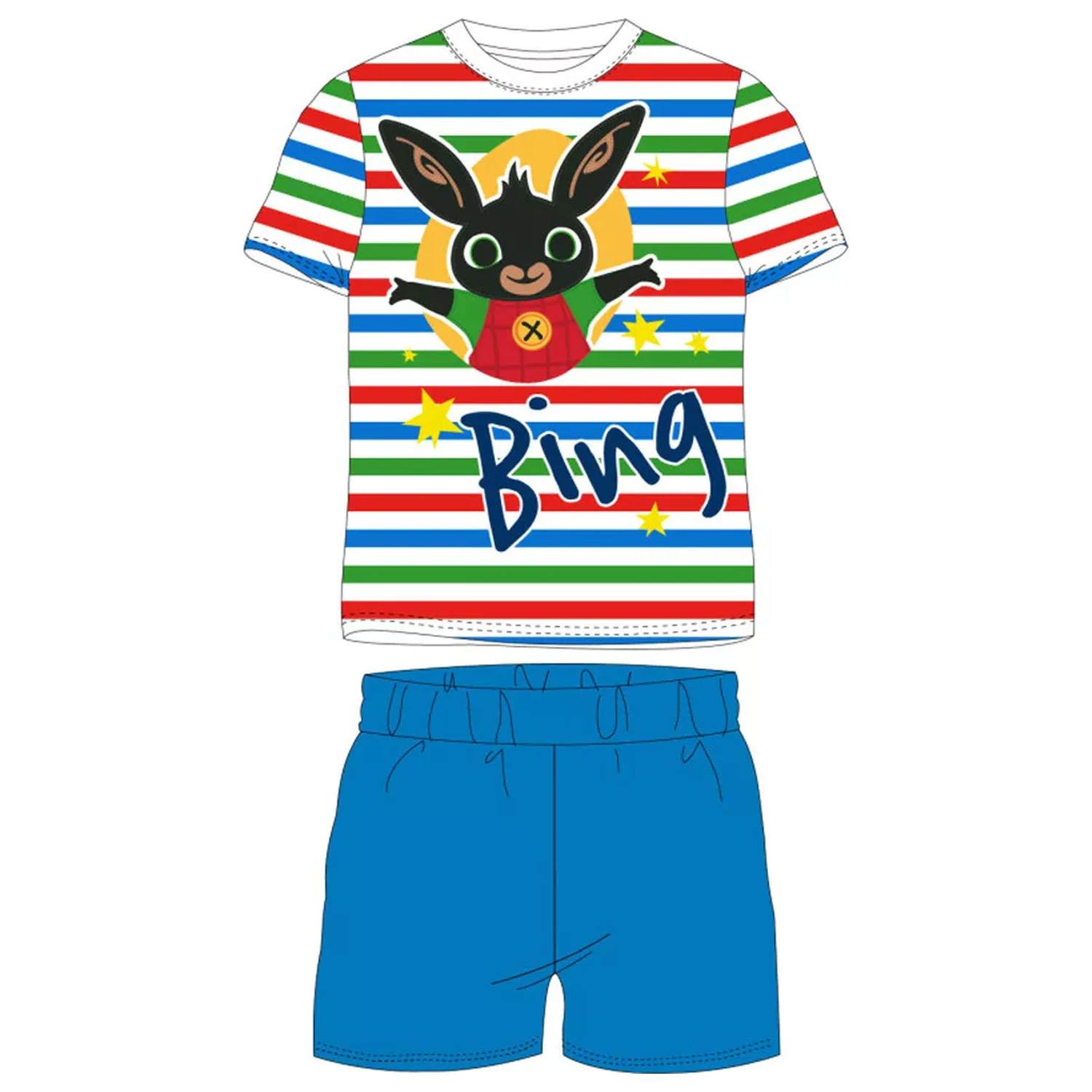 Bing Striped Blue Kids krótka piżama zdjęcie produktu
