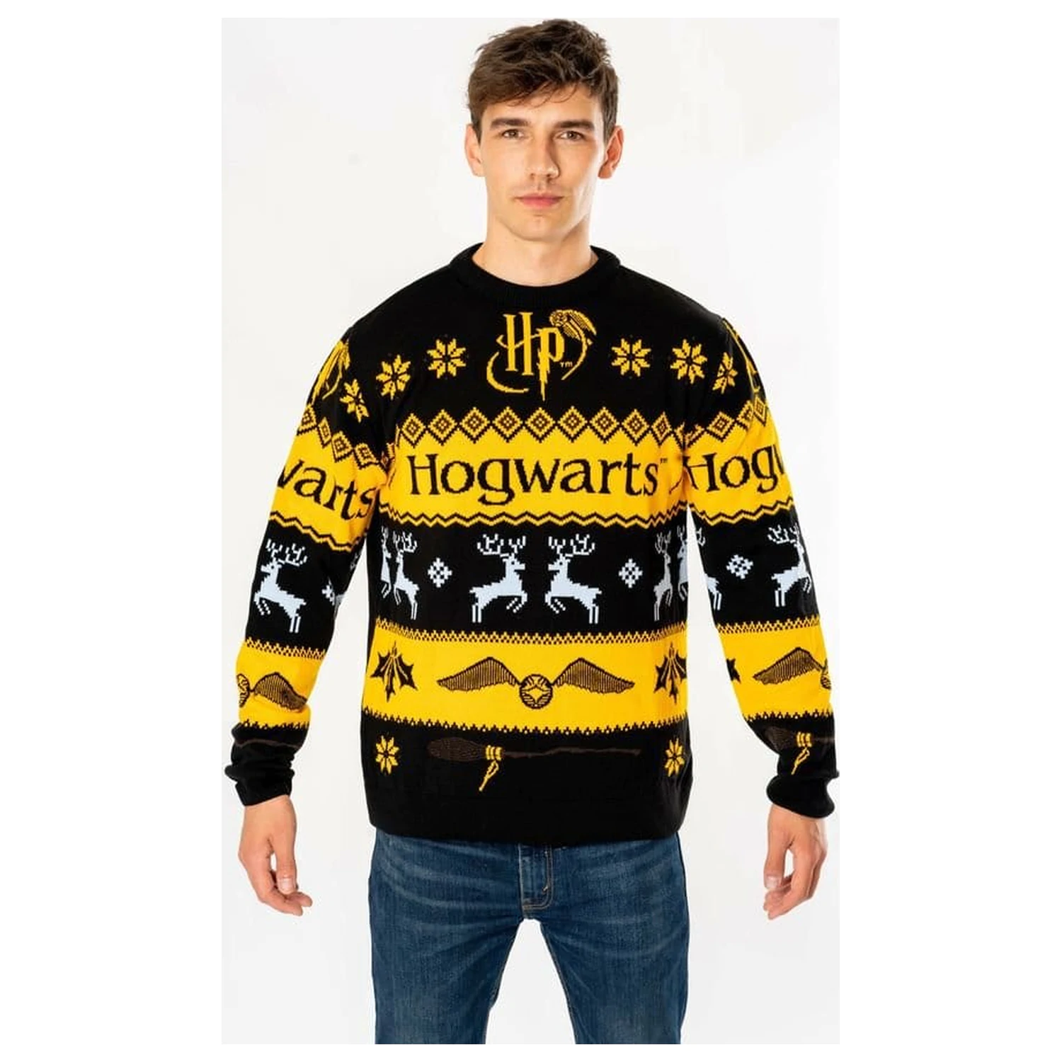 Harry Potter Sweter Świąteczny Deluxe Hogwarts Dzianinowy zdjęcie produktu