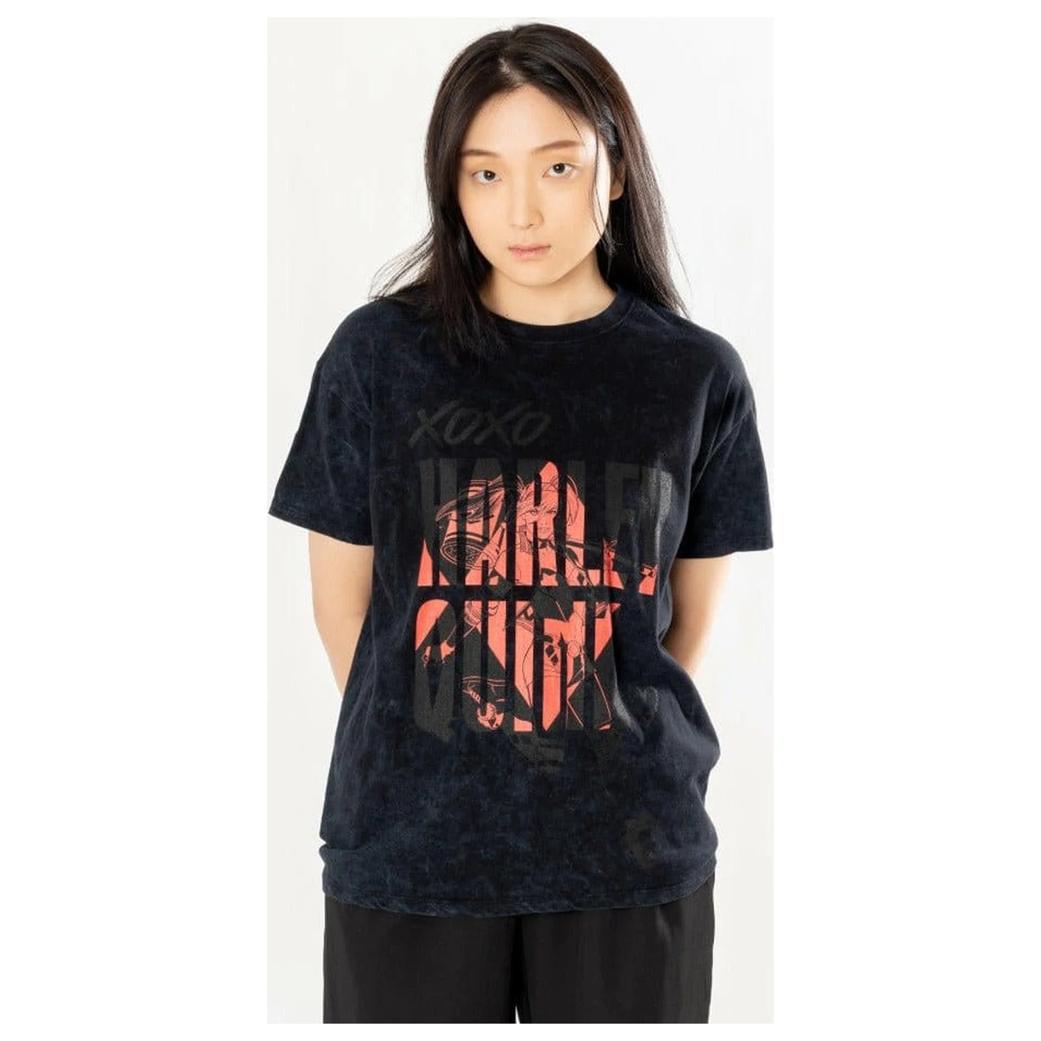 DC Comics T-Shirt Harley Quinn Acid Wash Xoxo zdjęcie produktu