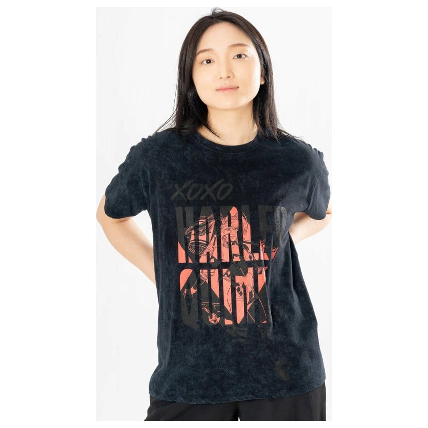 DC Comics T-Shirt Harley Quinn Acid Wash Xoxo zdjęcie produktu