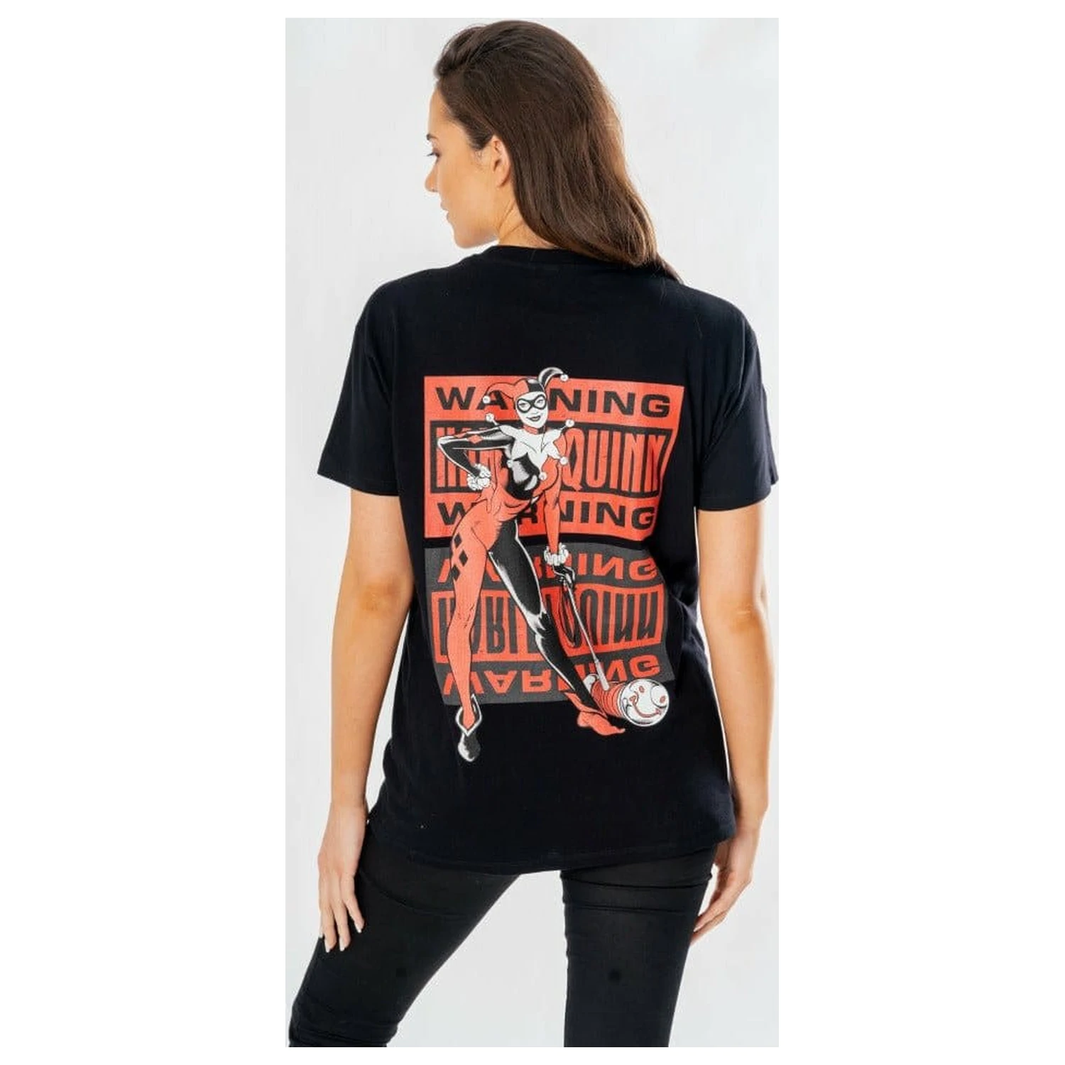 DC Comics Koszulka Harley Quinn Front Back Warning zdjęcie produktu