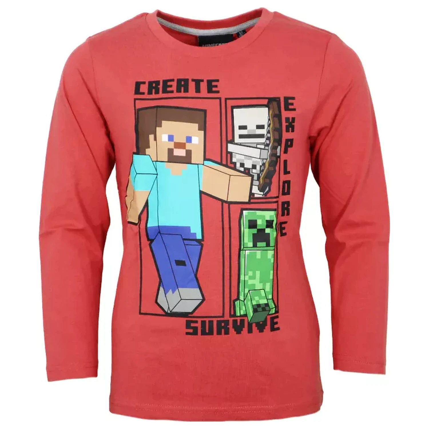 Minecraft Create Red Long Sleeve Koszulka dla Dzieci zdjęcie produktu