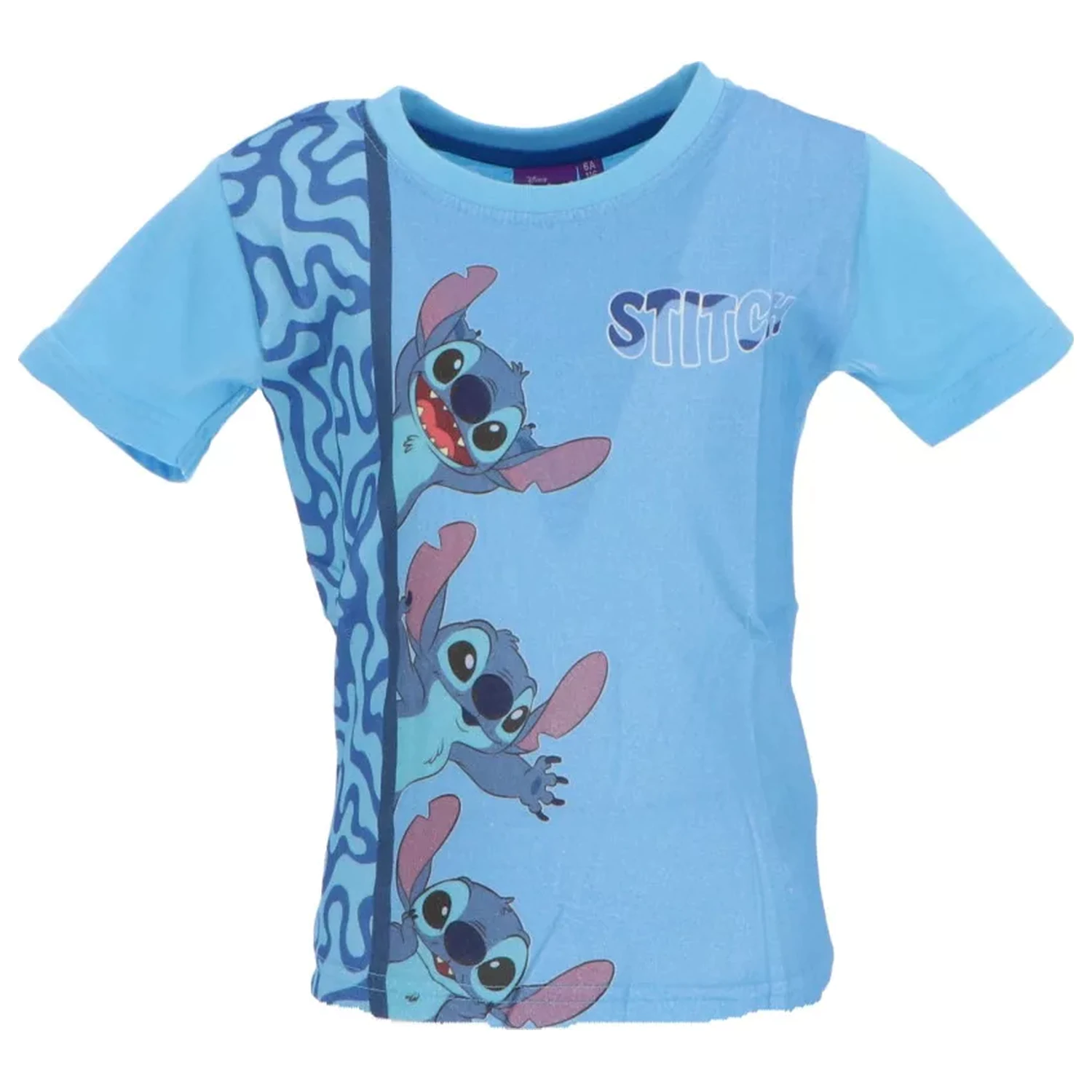 Stitch Loving Look jasnoniebieska dziecięca krótka koszulka, top zdjęcie produktu