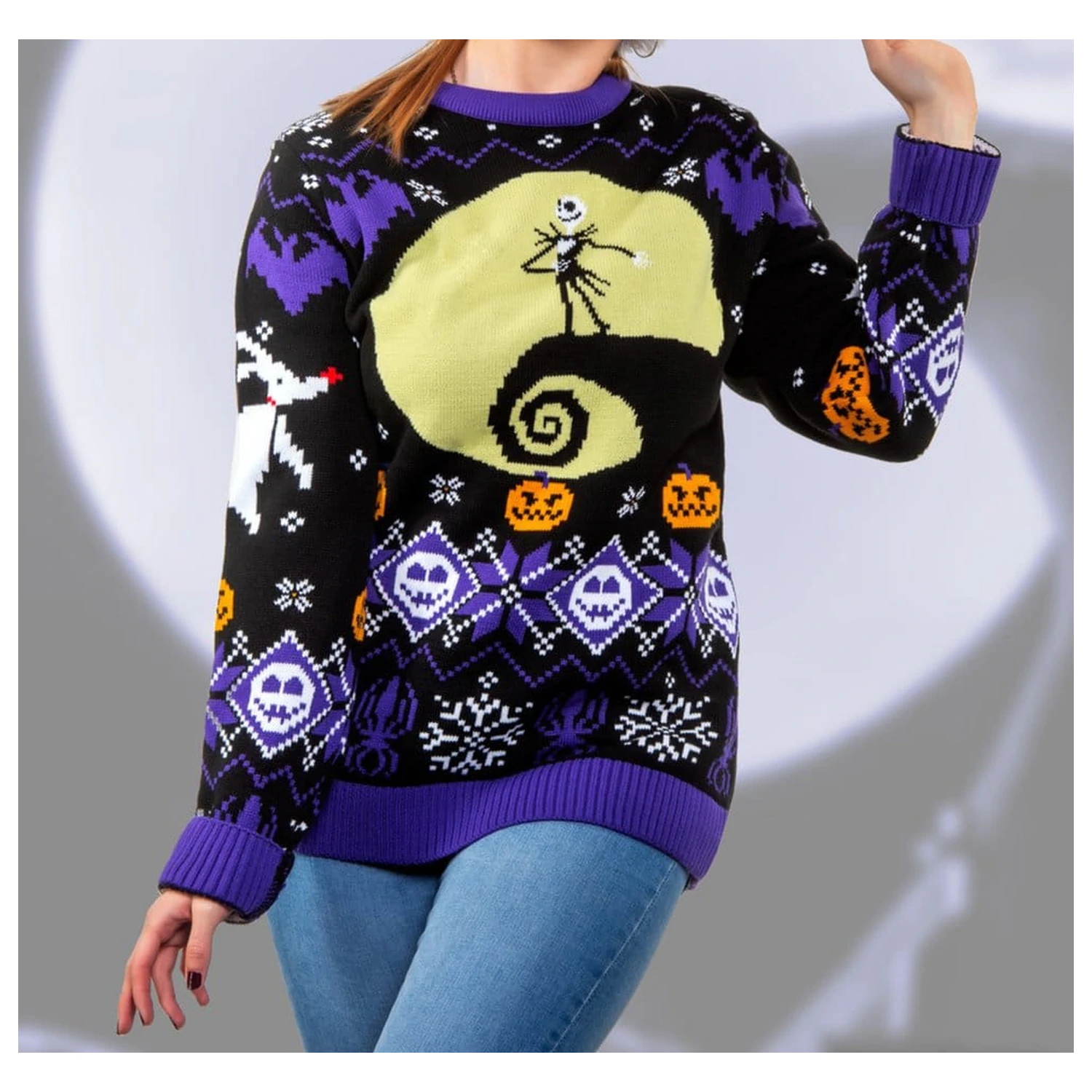 Nightmare Before Christmas świąteczny sweter 8-bit zdjęcie produktu