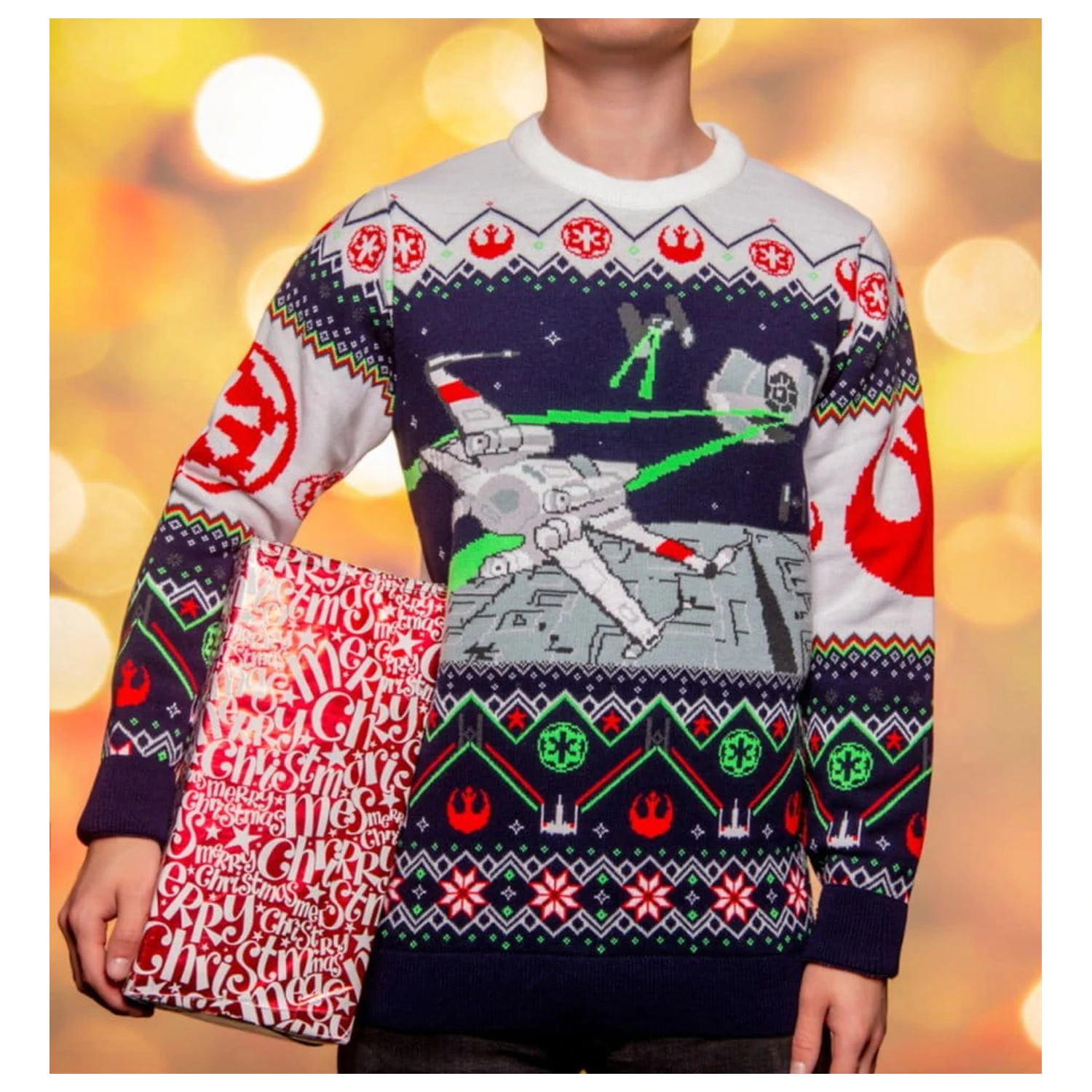Star Wars sweter świąteczny X-Wing v TIE Fighter zdjęcie produktu