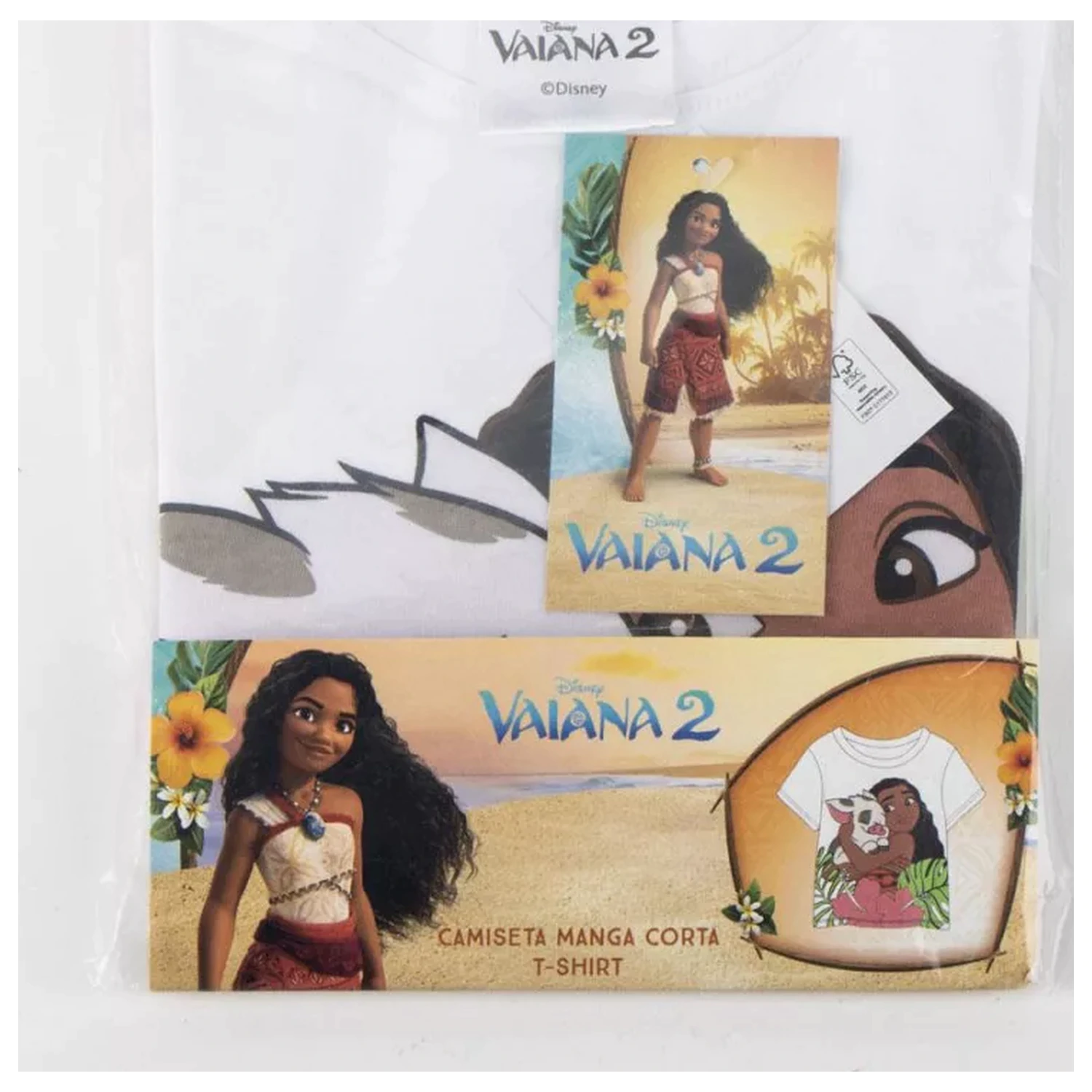 Disney Vaiana Pua dziecięca koszulka z krótkim rękawem, top zdjęcie produktu