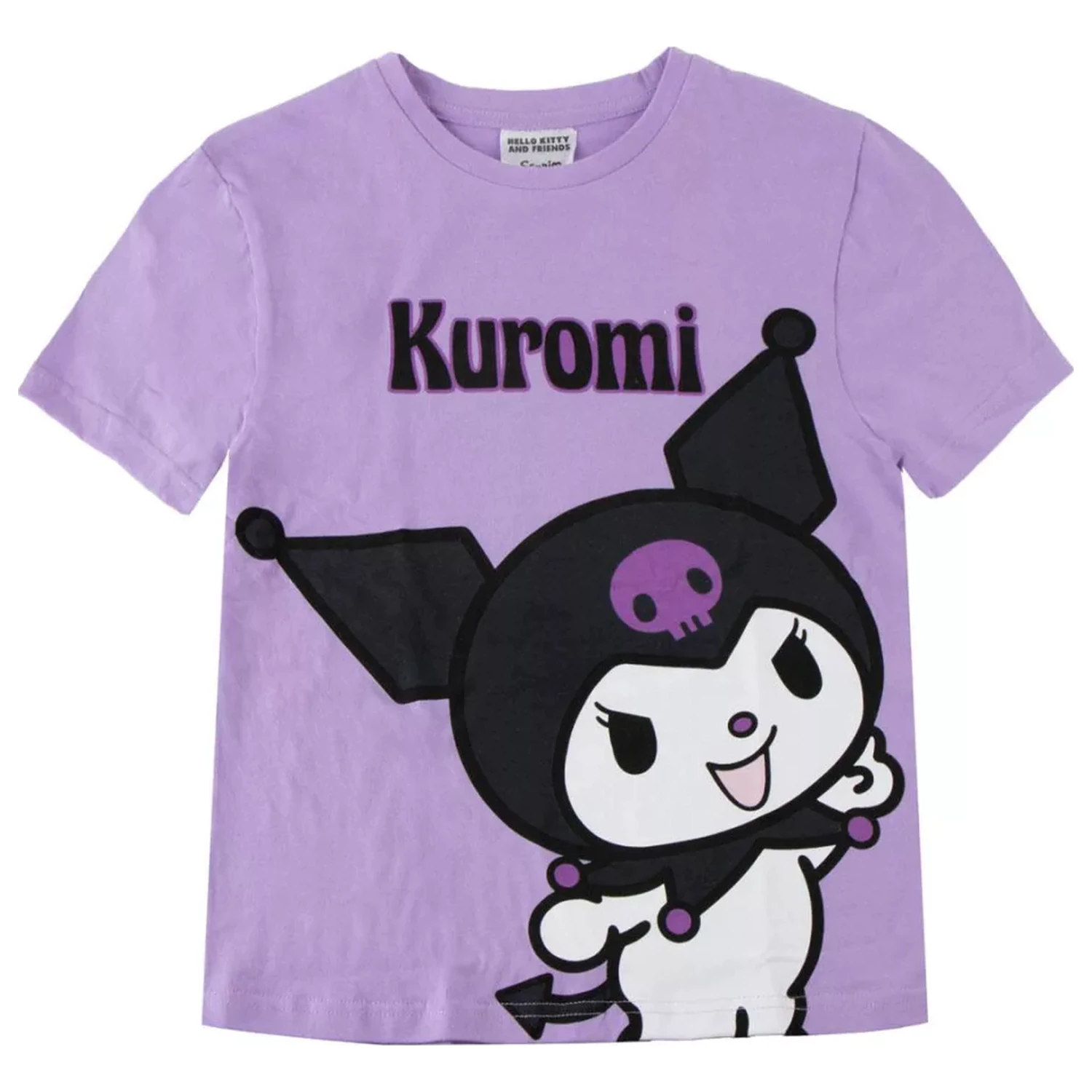 Hello Kitty Kuromi Purple dziecięca koszulka z krótkim rękawem, top zdjęcie produktu
