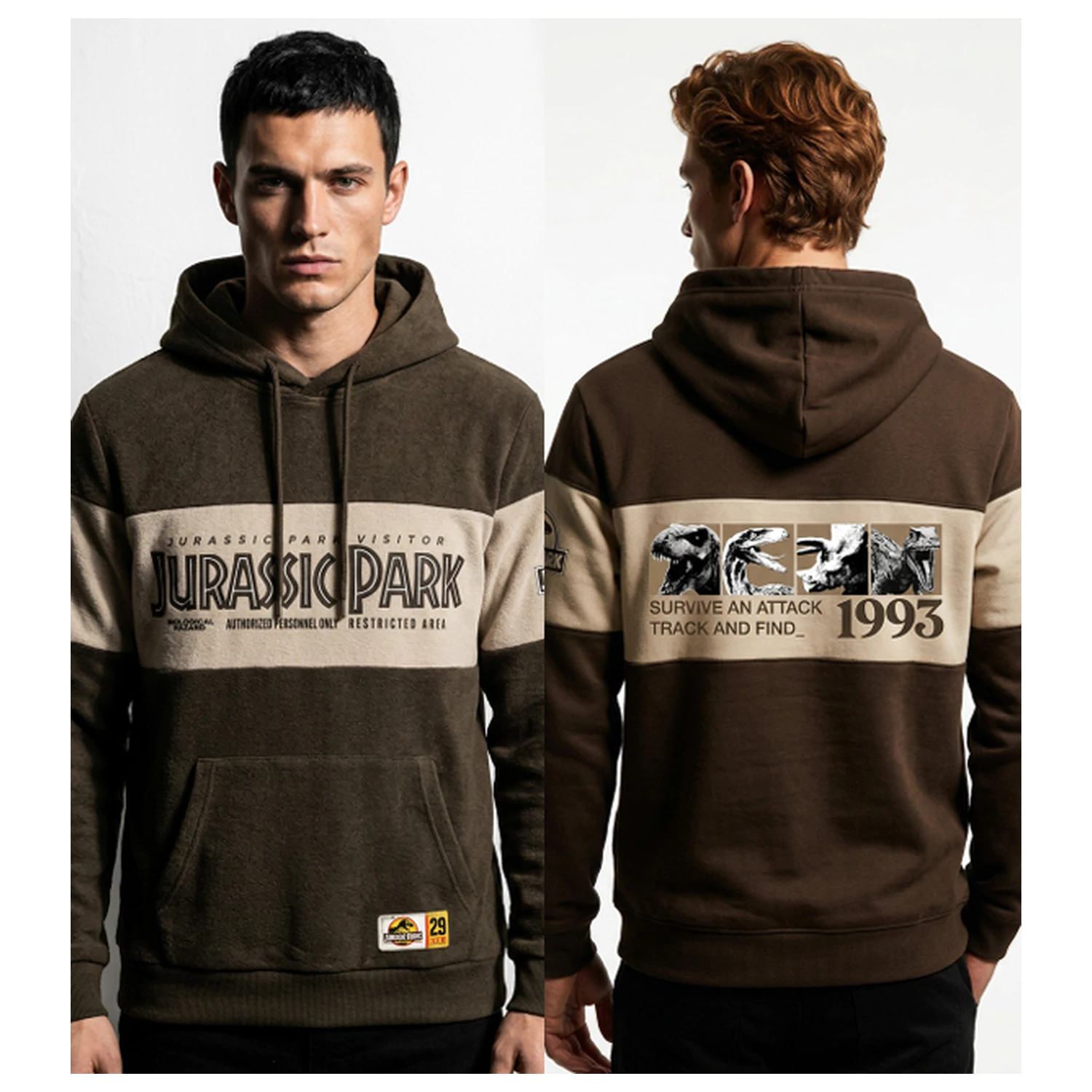 Jurassic Park Survive and Attack Track bluza z kapturem zdjęcie produktu