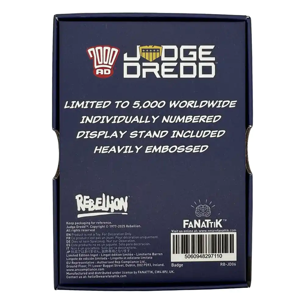 2000 AD Replika Odznaka Sędziego Dredda Edycja Limitowana zdjęcie produktu