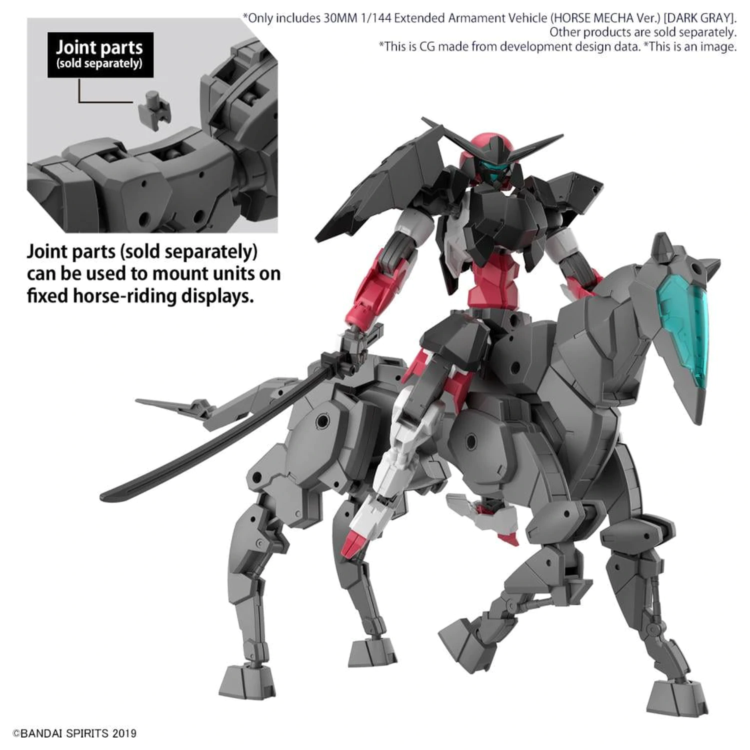 30MM 1/144 Extended Armament Vehicle (Koń Mecha) Dark Model Kit zdjęcie produktu