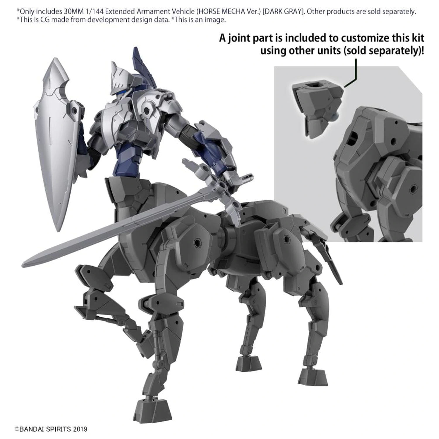 30MM 1/144 Extended Armament Vehicle (Koń Mecha) Dark Model Kit zdjęcie produktu