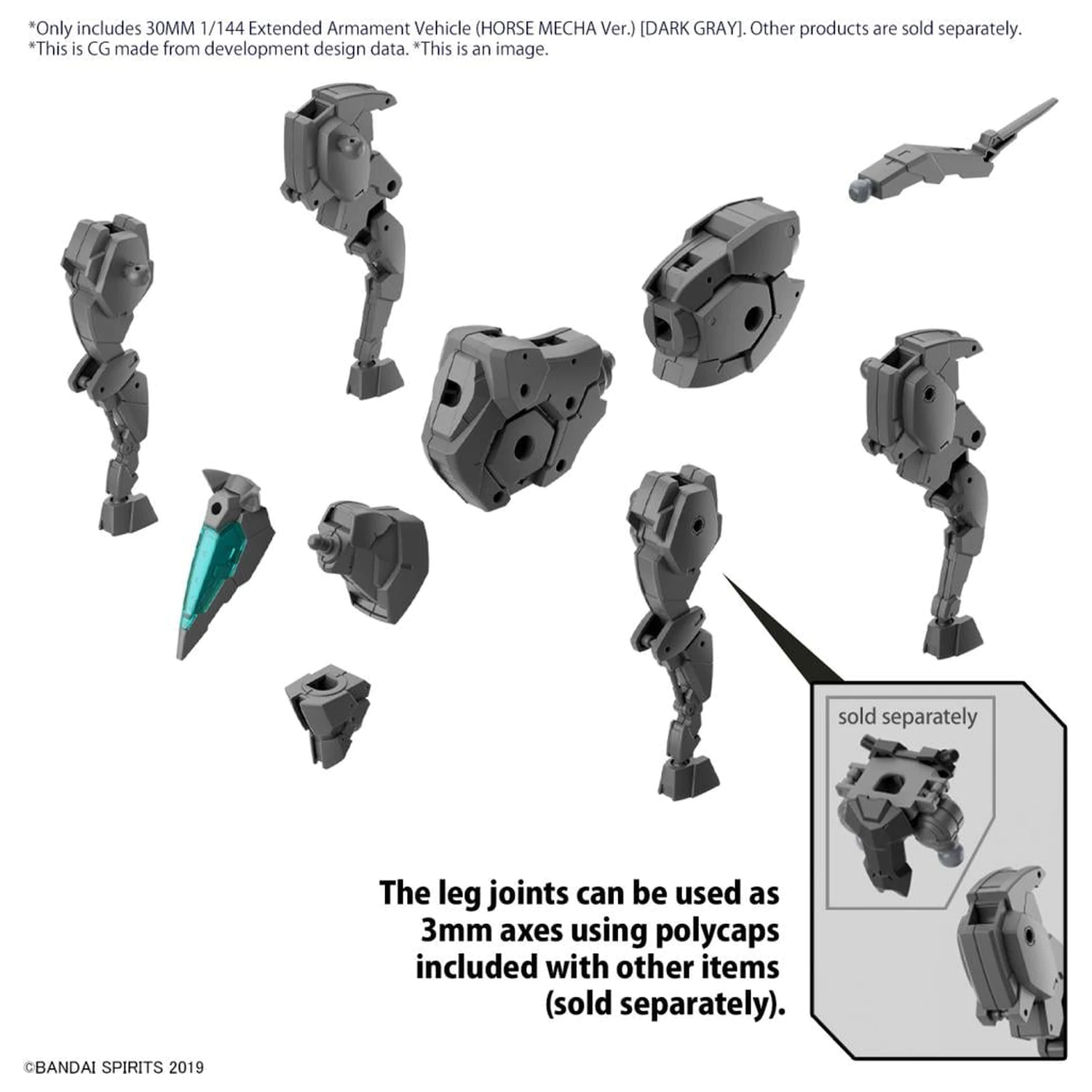 30MM 1/144 Extended Armament Vehicle (Koń Mecha) Dark Model Kit zdjęcie produktu